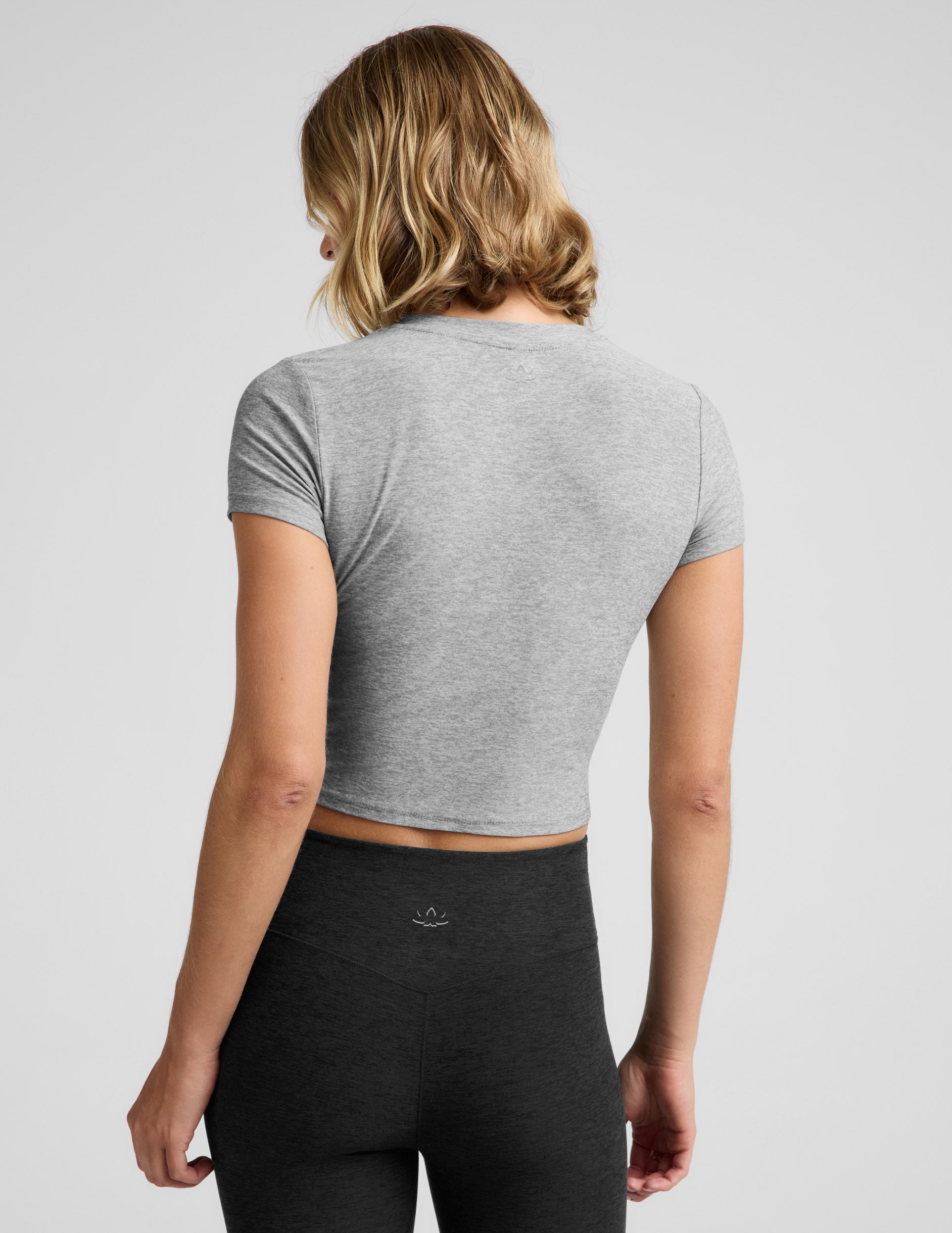 Featherweight Cropped Tee - Silver Mist