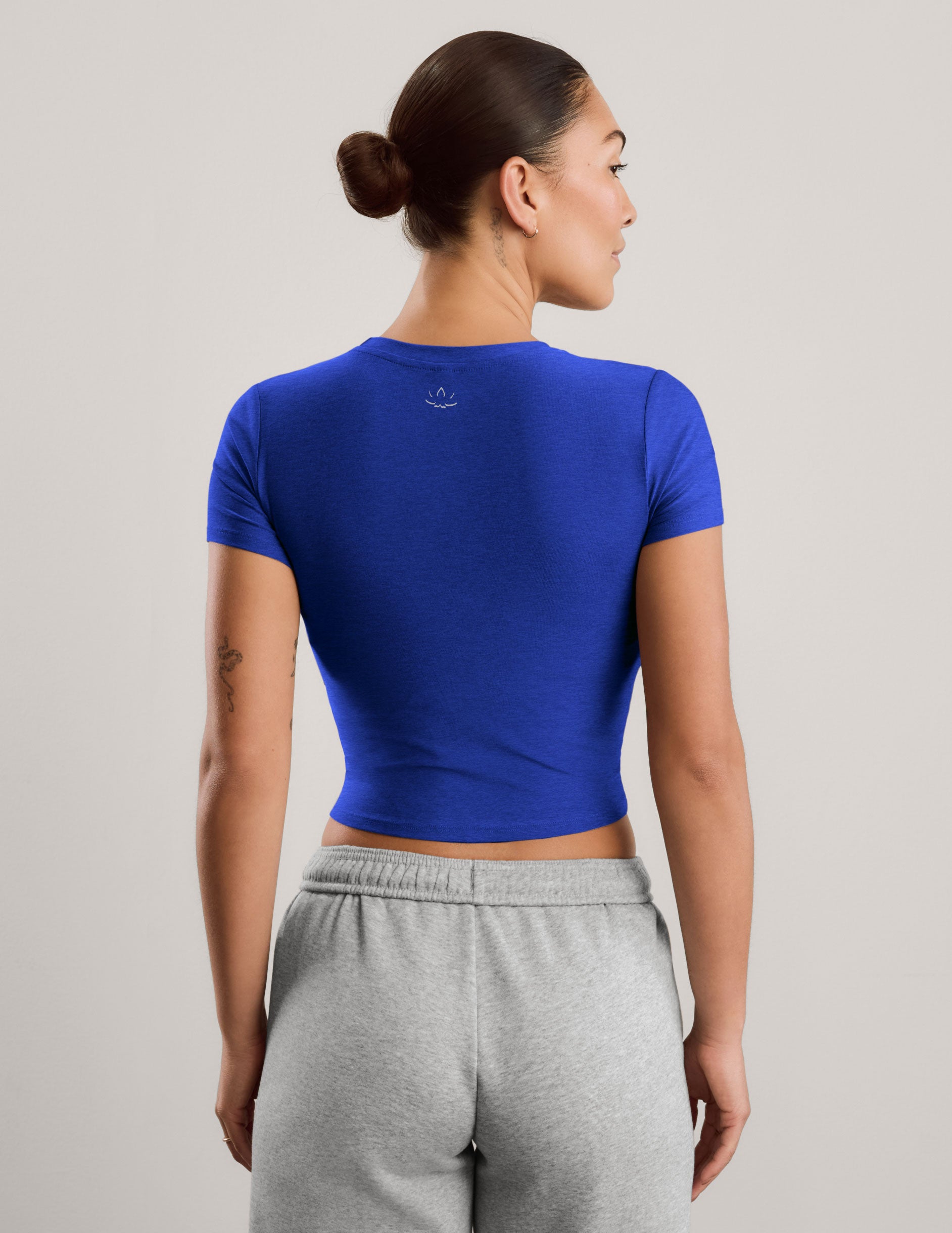 Featherweight Cropped Tee - Ultra Blue Heather