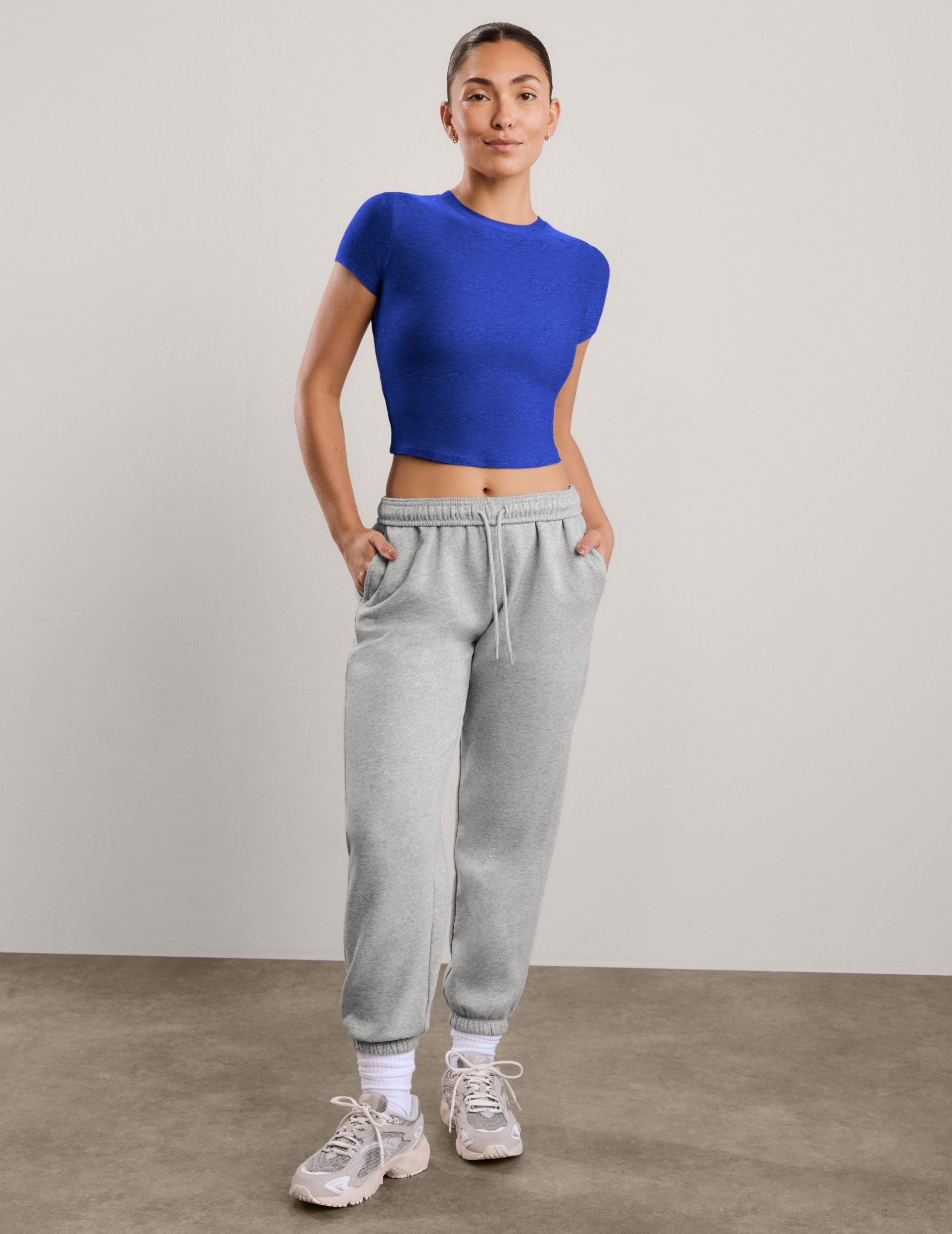 Featherweight Cropped Tee - Ultra Blue Heather