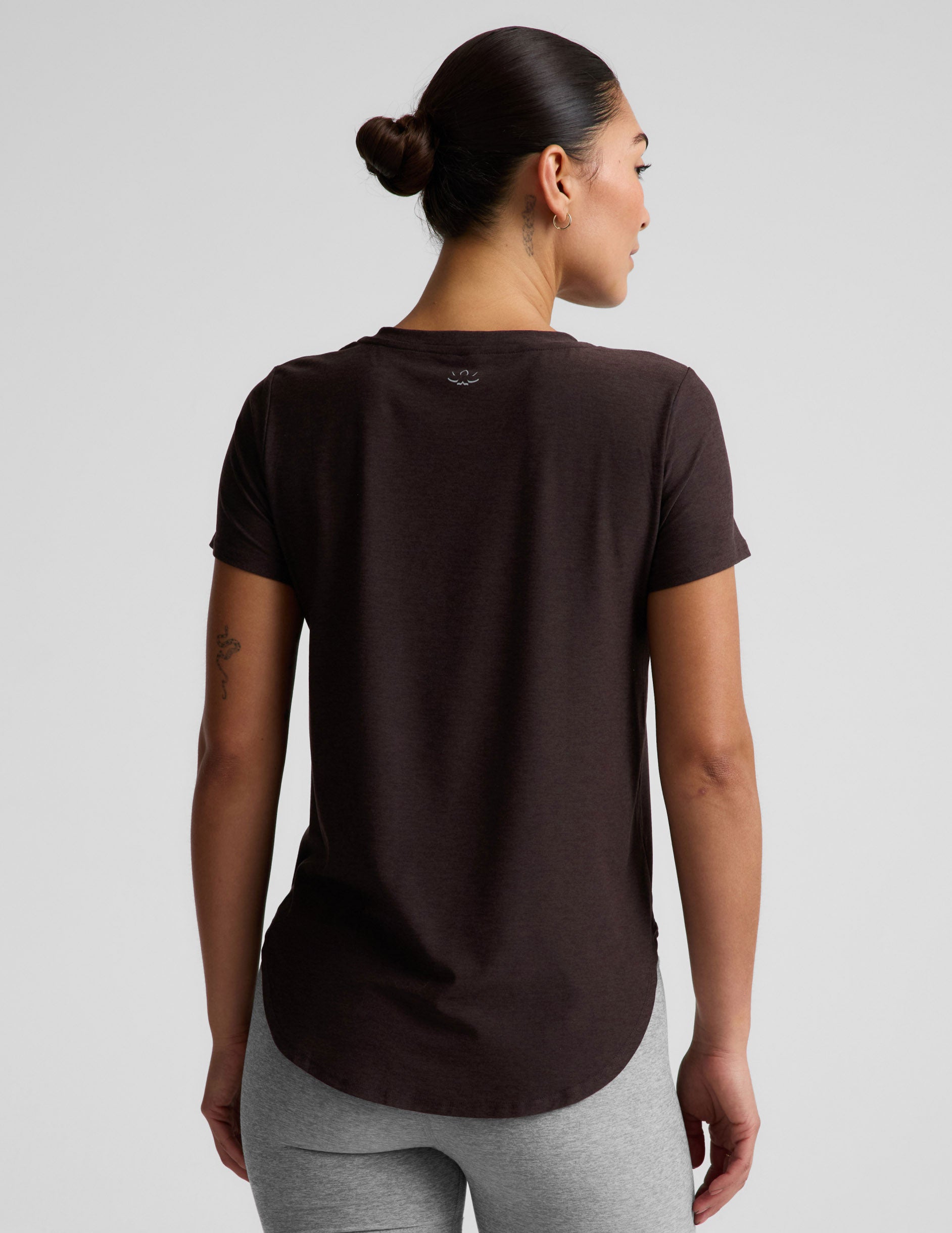 Featherweight On The Down Low Tee - Dark Chocolate Heather