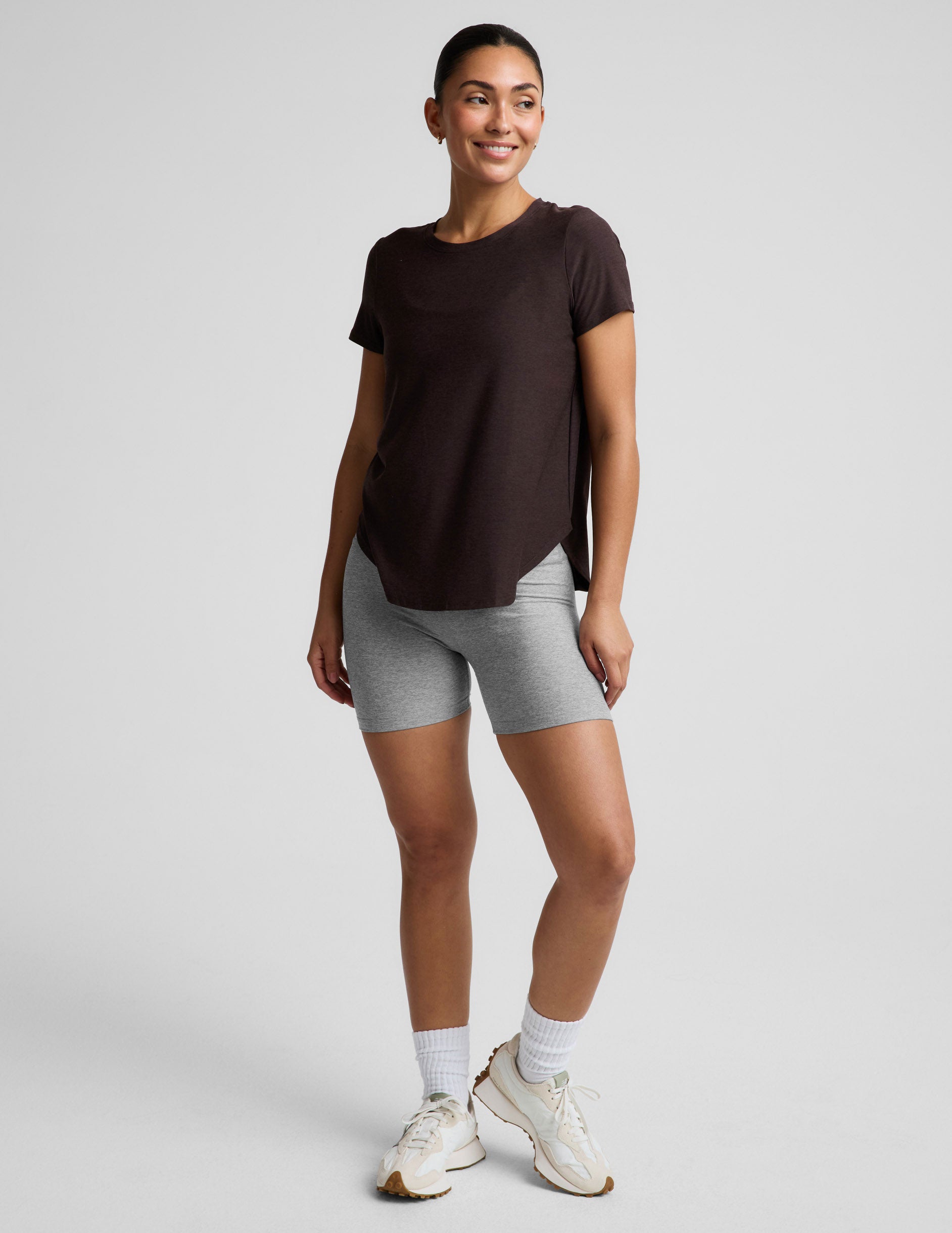 Featherweight On The Down Low Tee - Dark Chocolate Heather