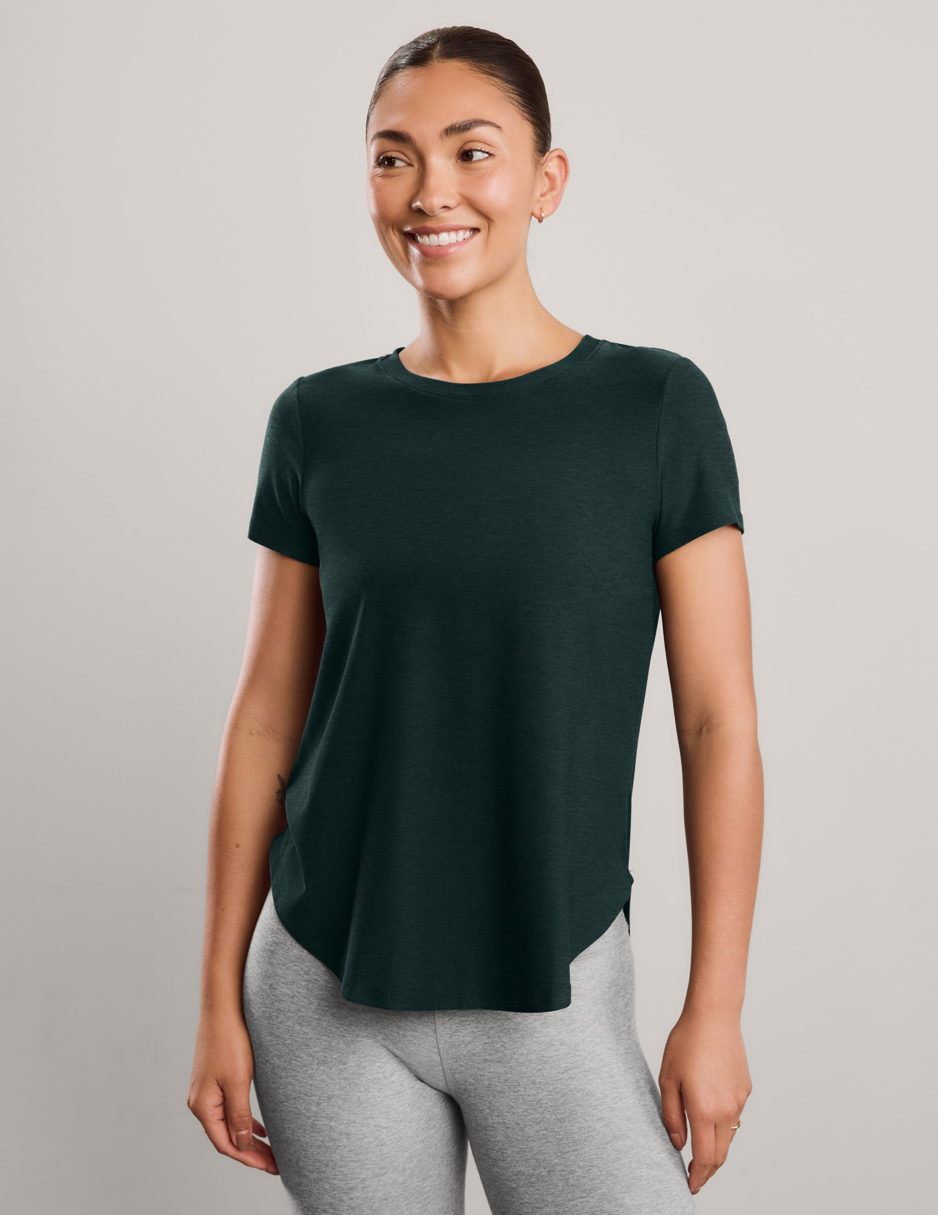 Featherweight On The Down Low Tee - Dark Ivy Heather