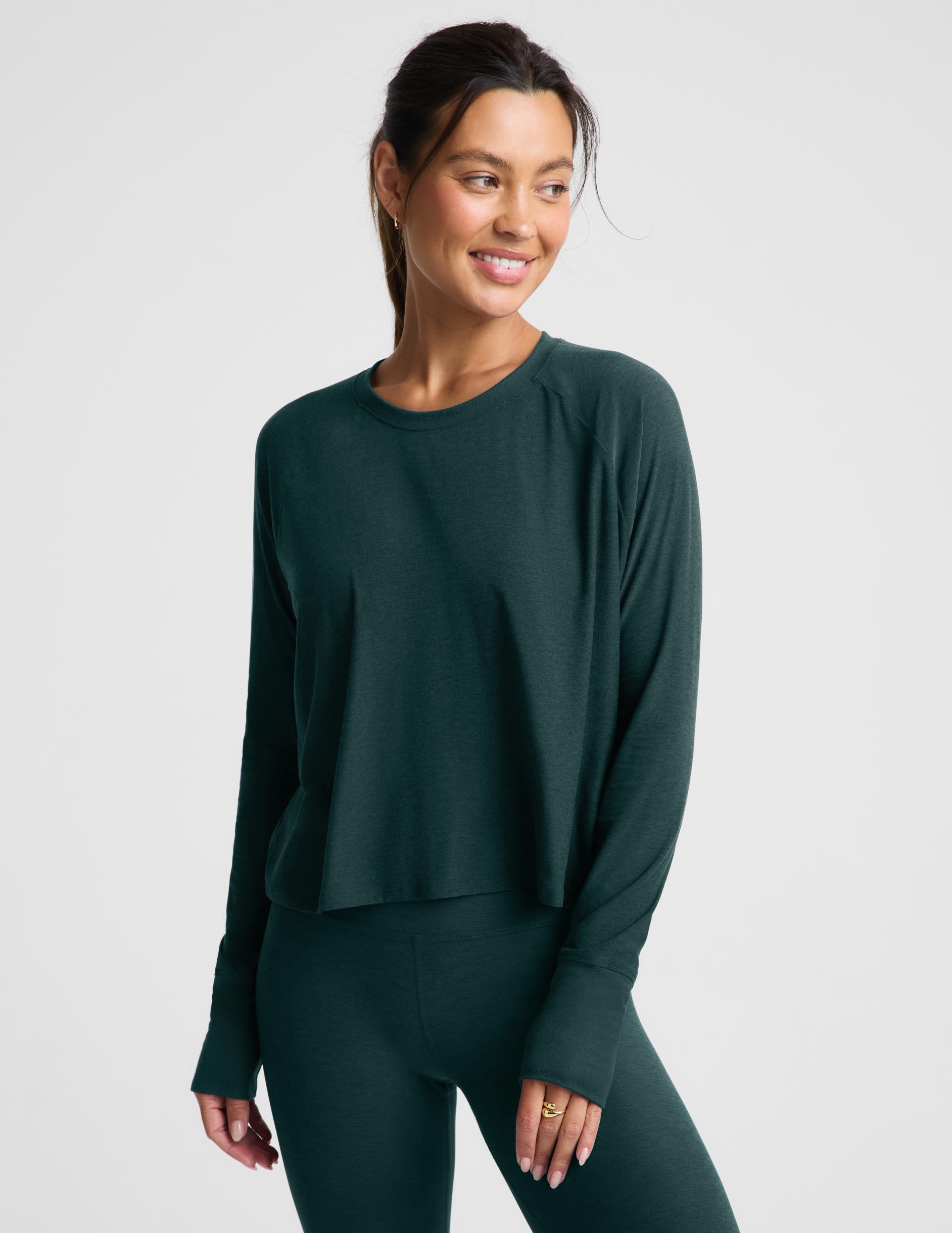 Featherweight Daydreamer Pullover - Dark Ivy Heather