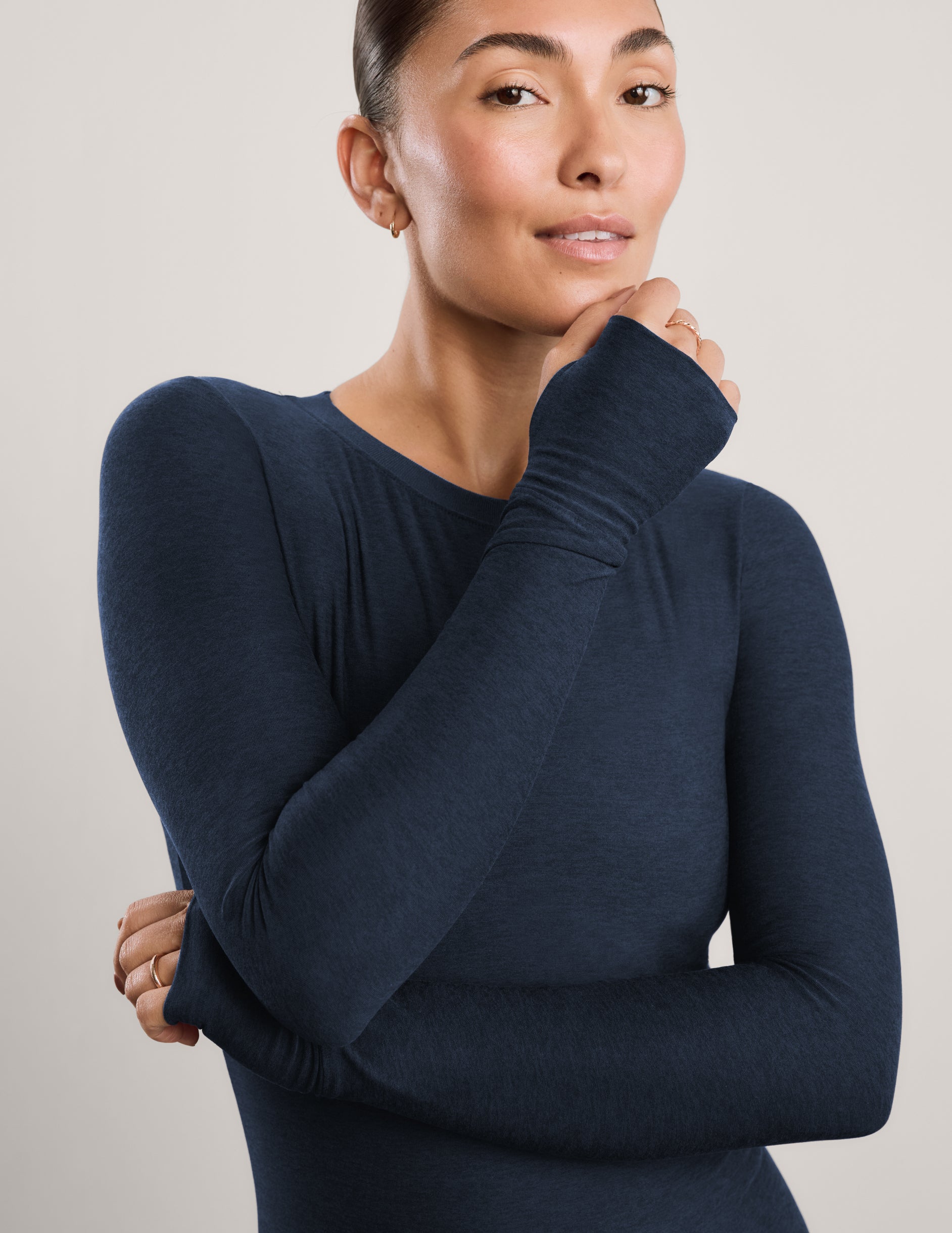 Featherweight Select Long Sleeve Crew - Nocturnal Navy