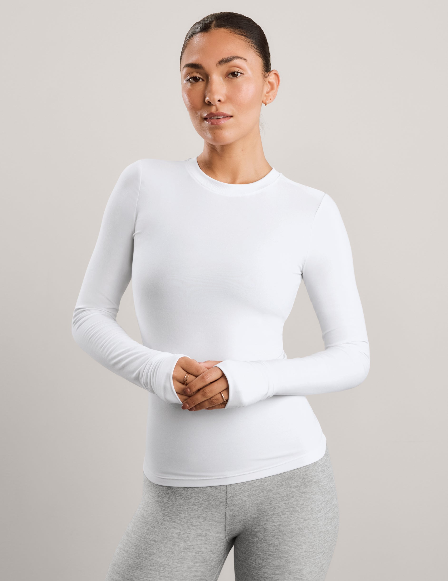 Featherweight Select Long Sleeve Crew - Cloud White