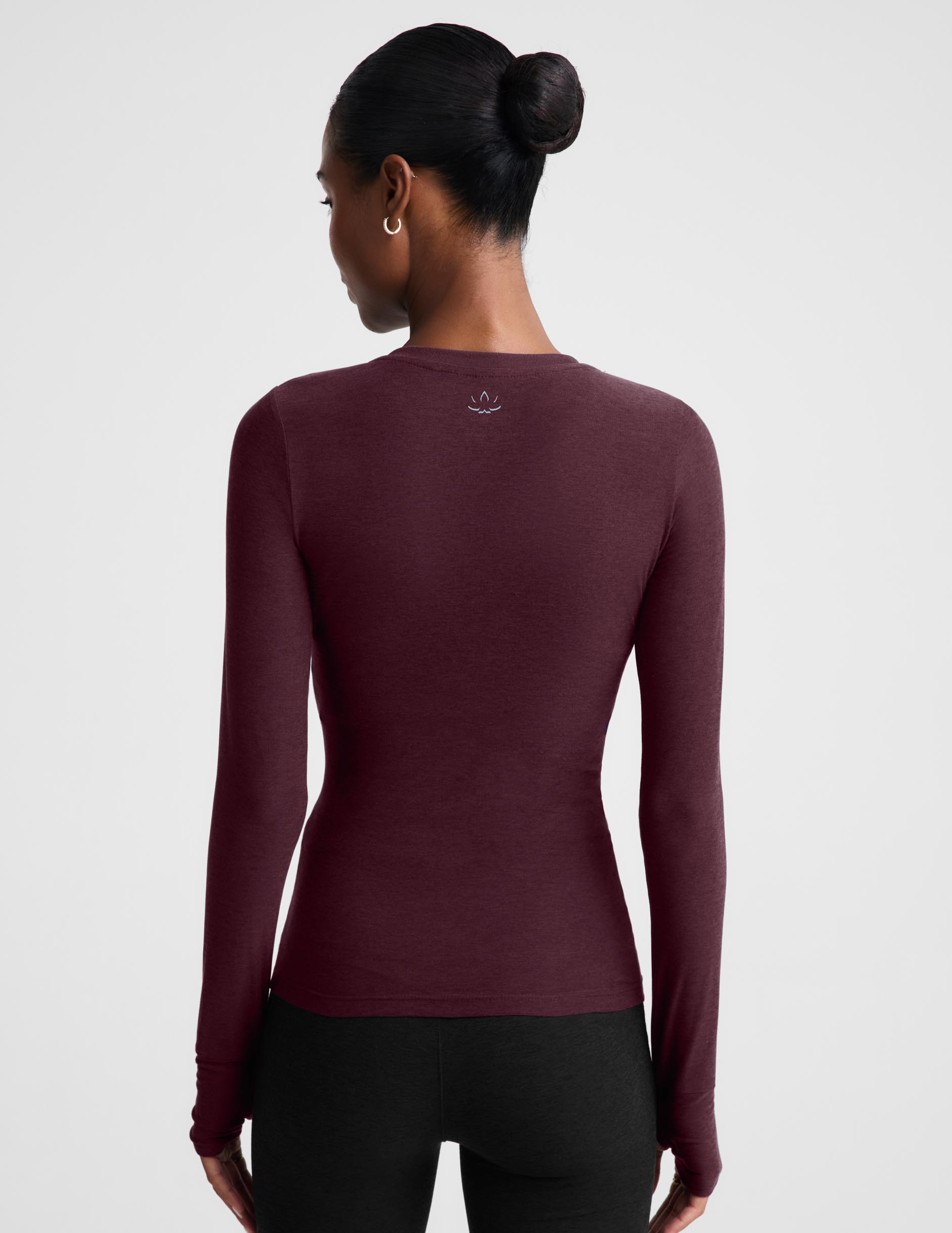 Featherweight Select Long Sleeve Crew - Cabernet Heather