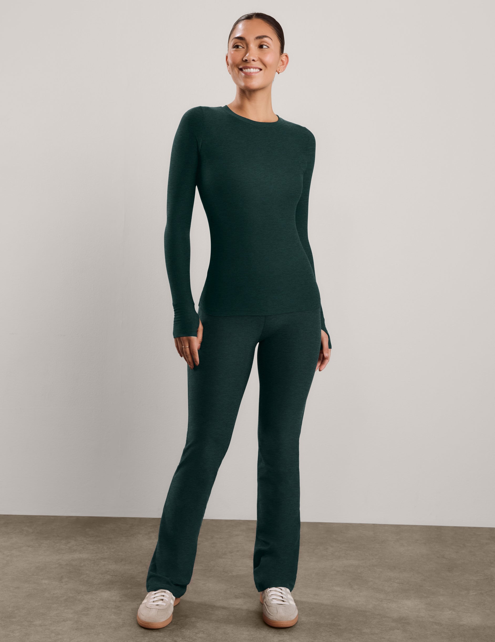 Featherweight Select Long Sleeve Crew - Dark Ivy Heather