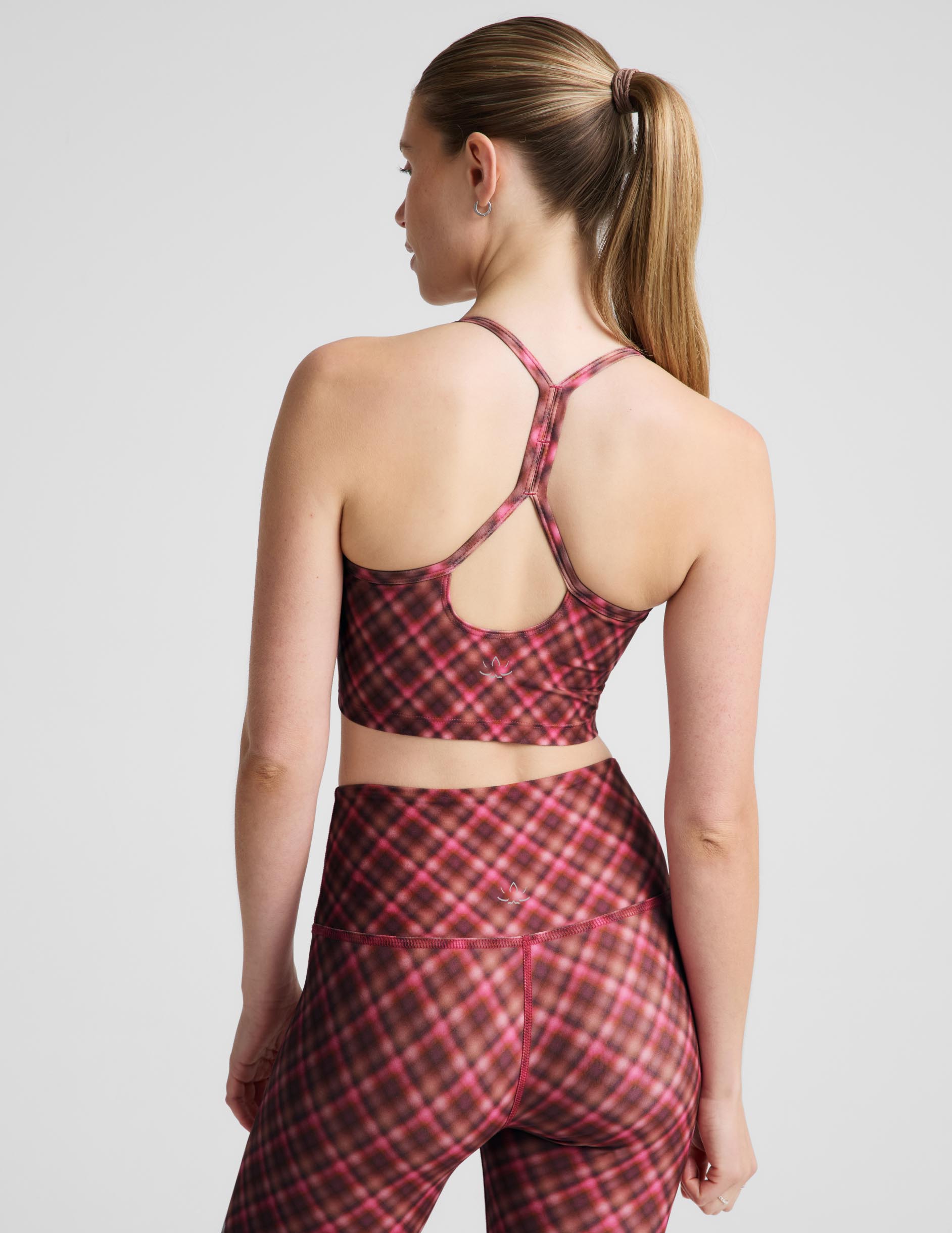 Autumn Argyle SoftMark Slim Racerback High Cropped Tank - Autumn Argyle