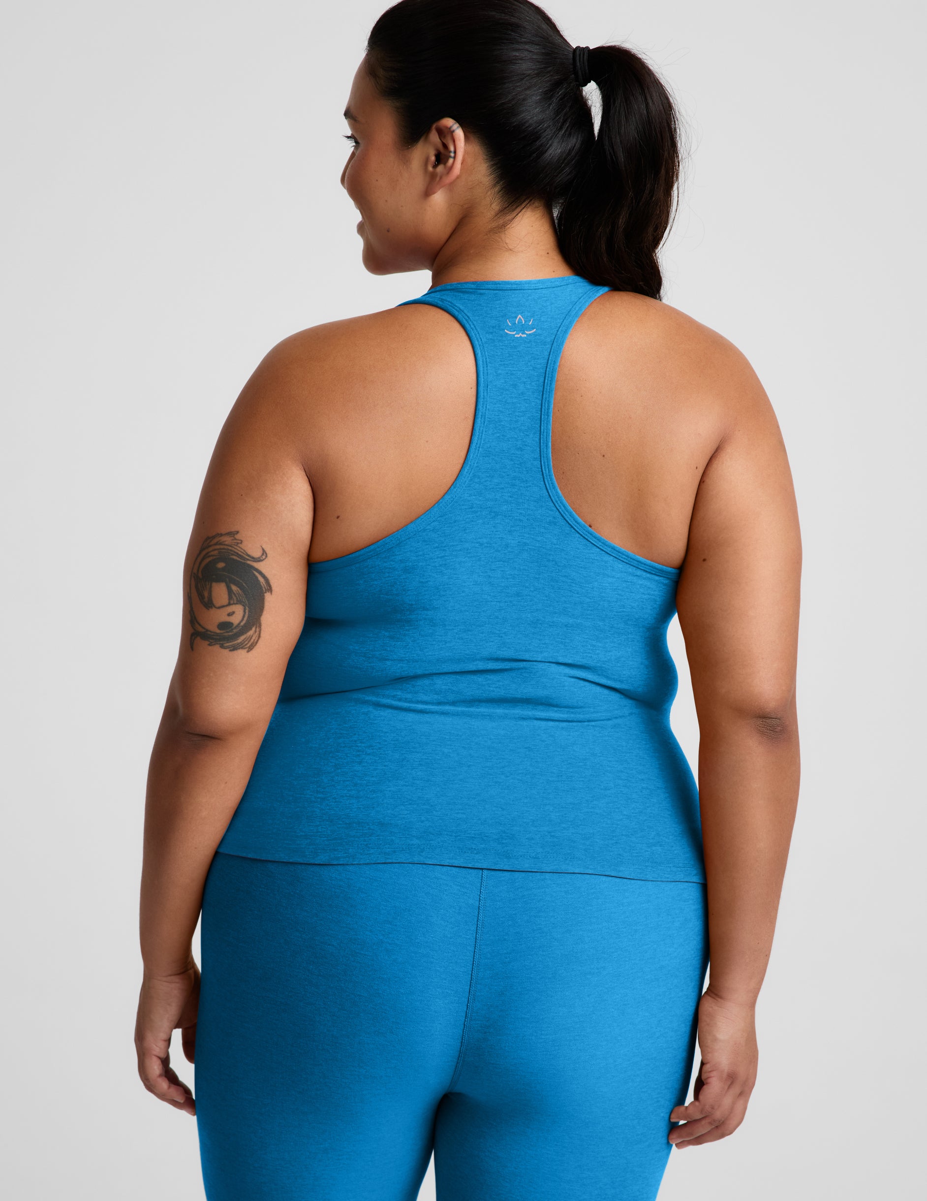 Spacedye™ Step Up Racerback Tank - Malibu Lagoon Heather