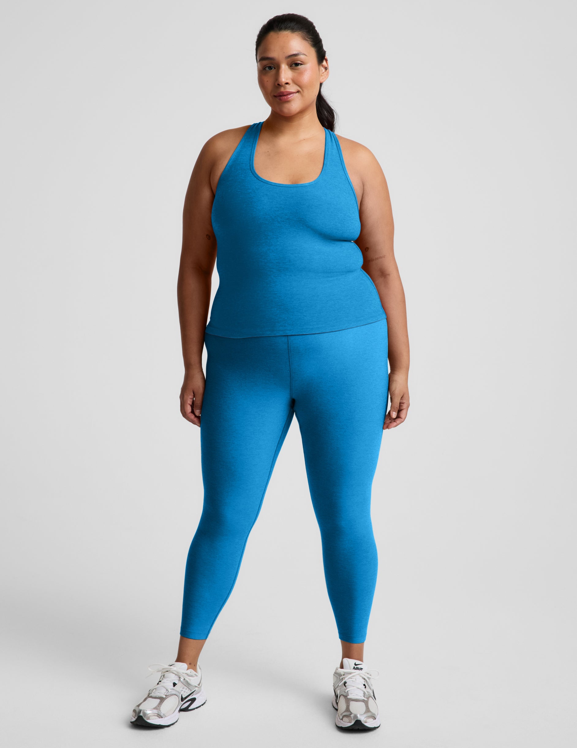 Spacedye™ Step Up Racerback Tank - Malibu Lagoon Heather