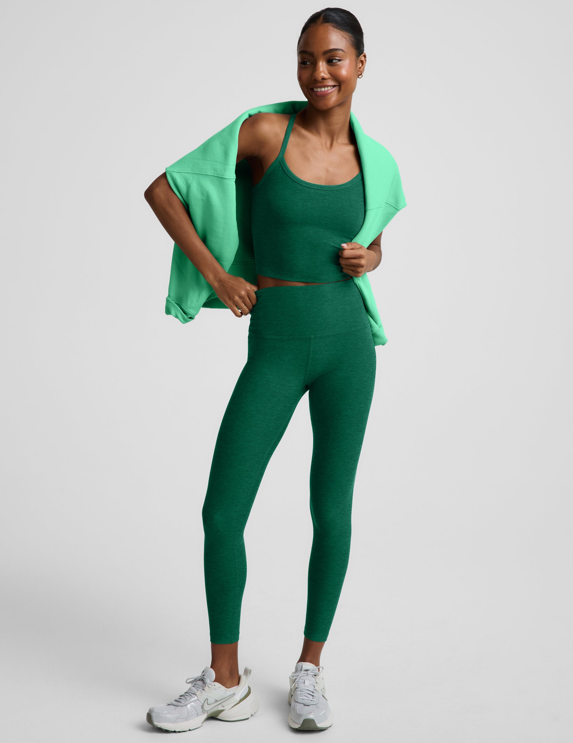 Spacedye™ Slim Racerback Cropped Tank - Legacy Pine Heather