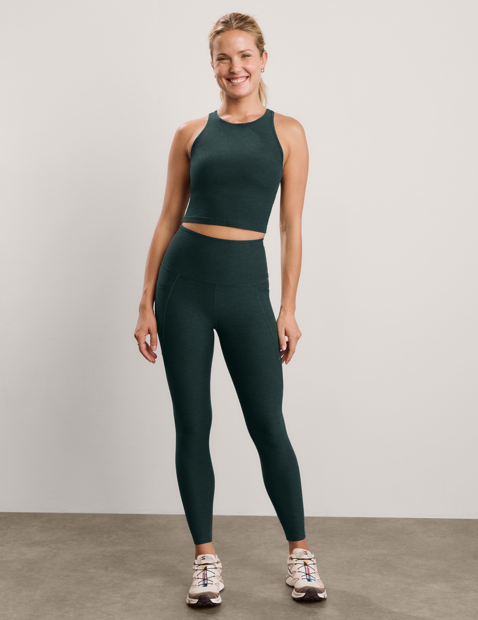 Spacedye™ Refocus Cropped Tank - Dark Ivy Heather