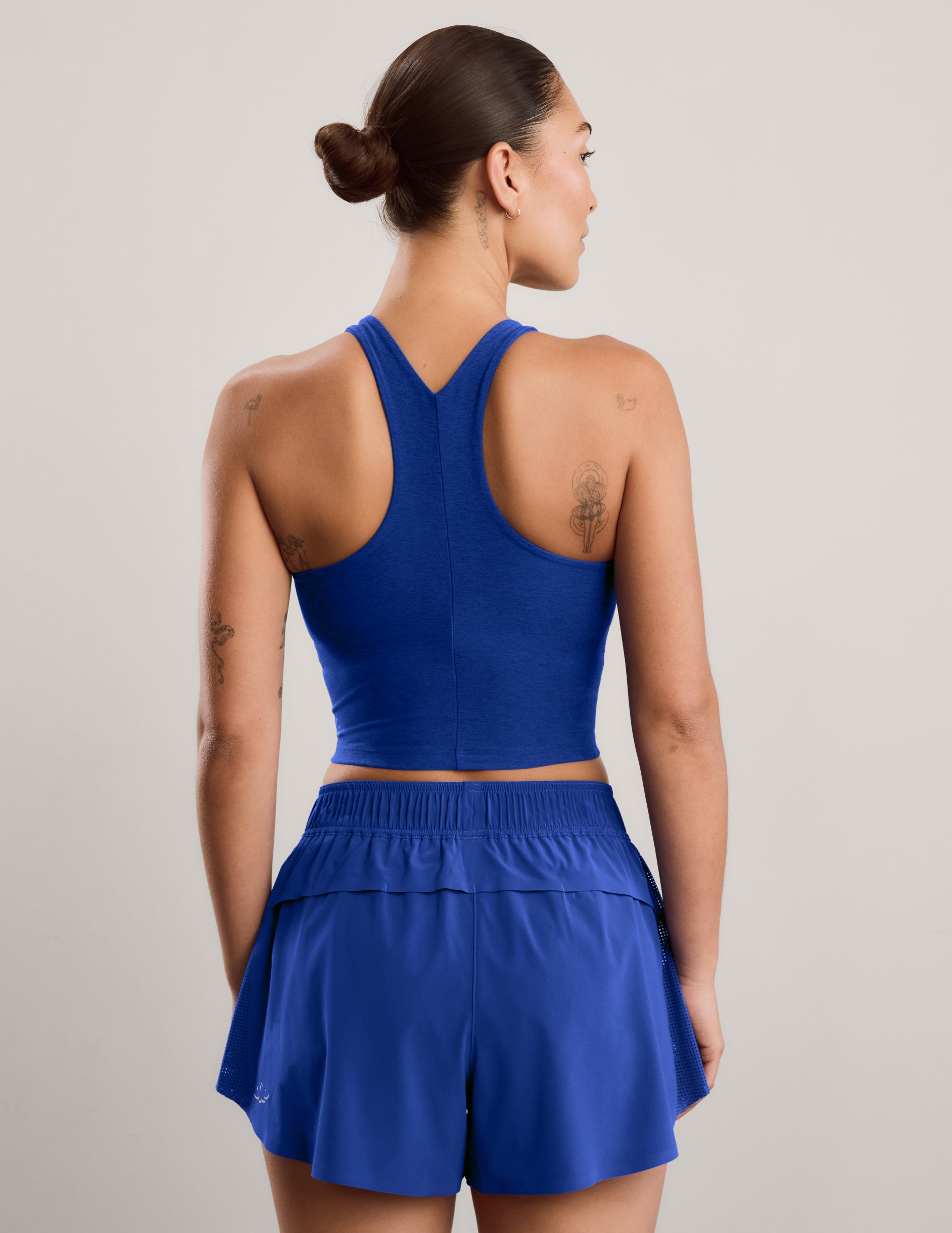 Spacedye™ Refocus Cropped Tank - Ultra Blue Heather