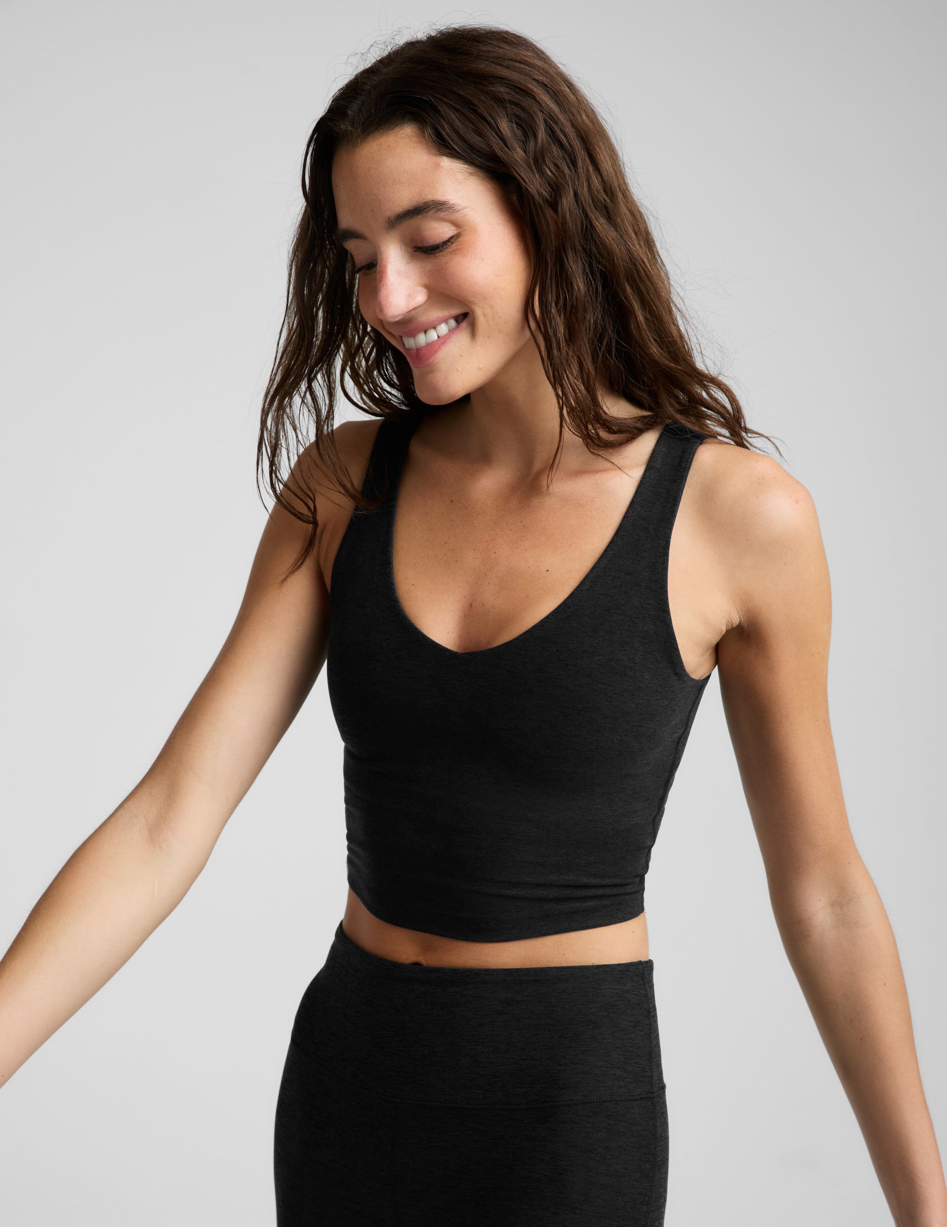 Spacedye™ Good Day Cropped Tank - Darkest Night