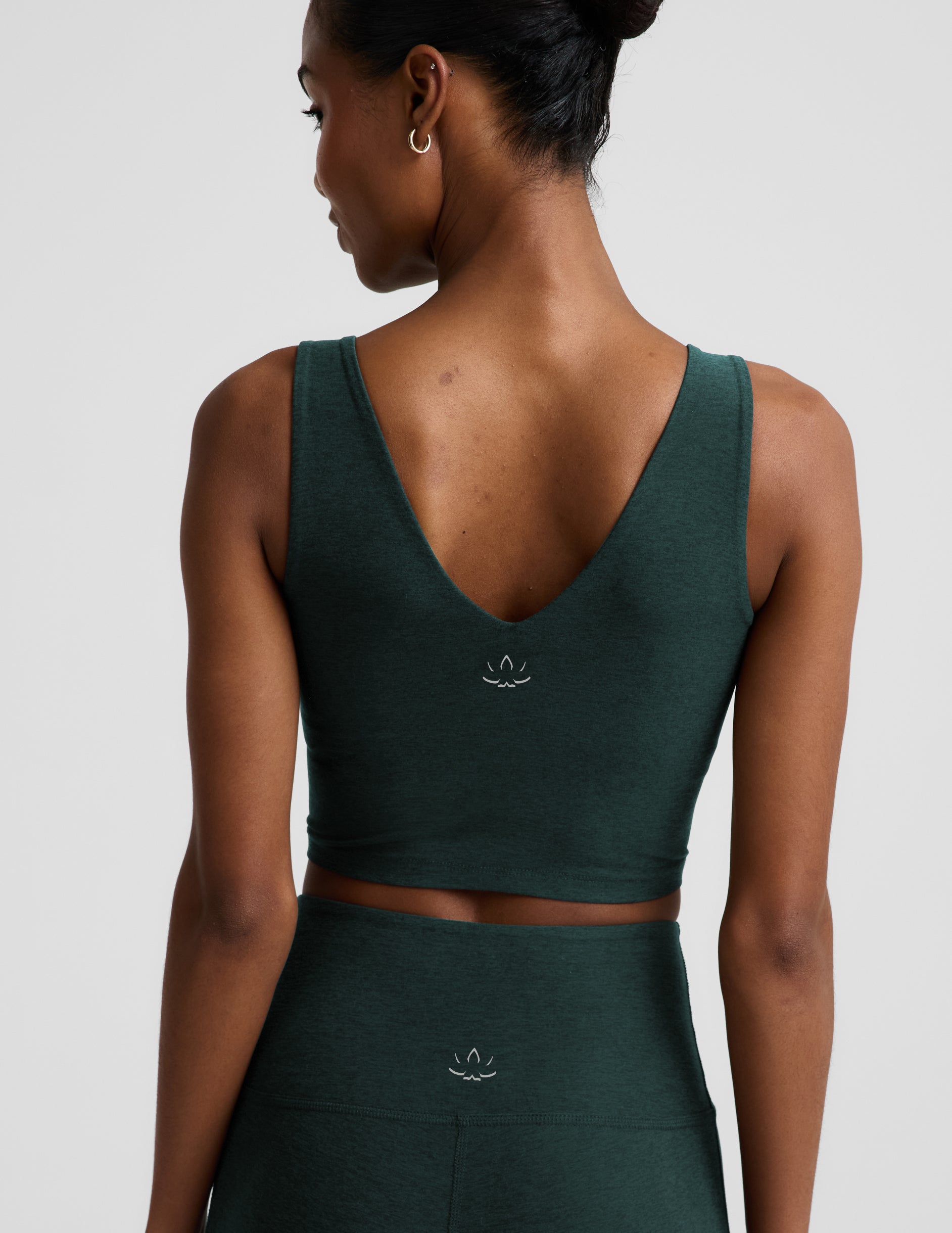 Spacedye™ Good Day Cropped Tank - Dark Ivy Heather