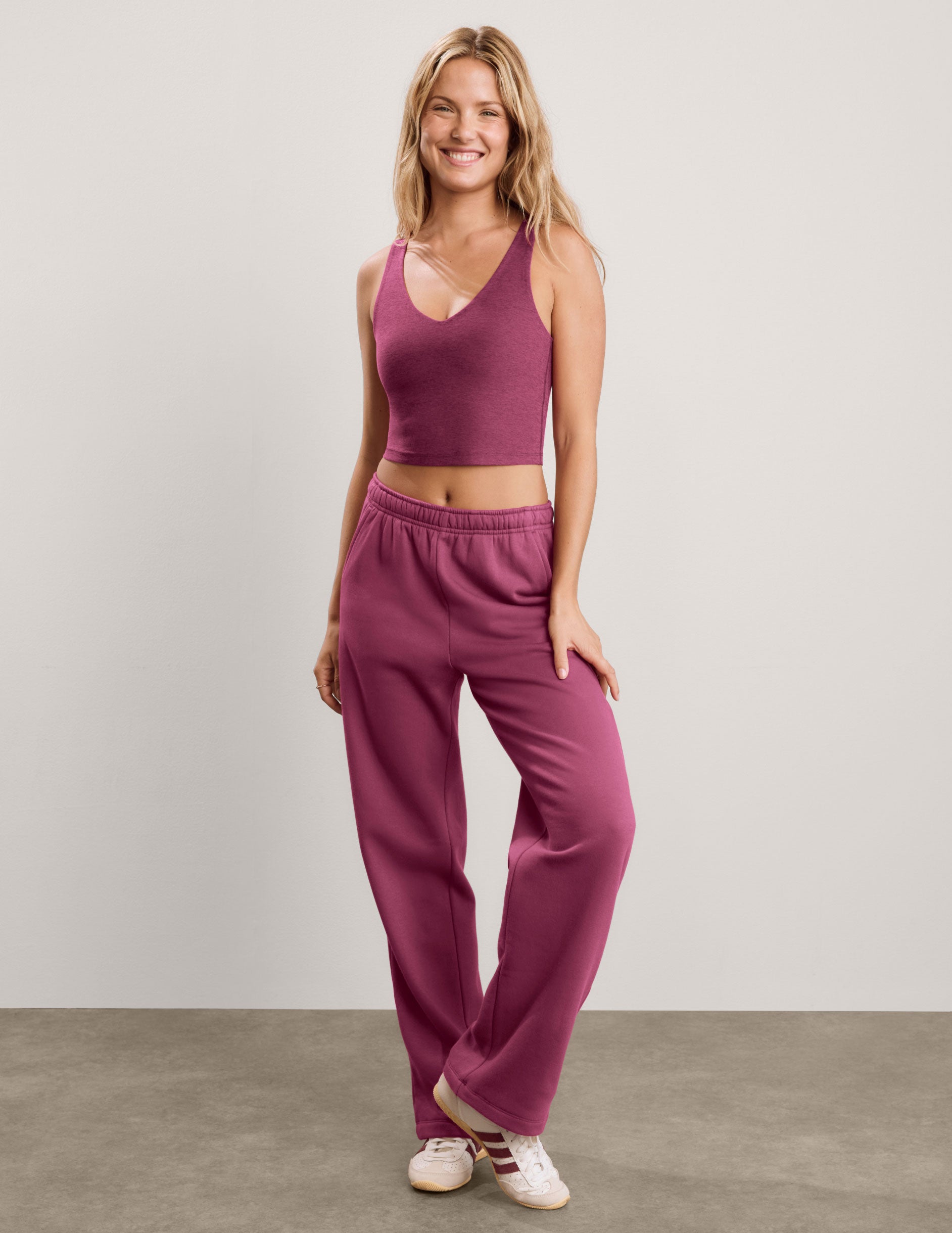 Spacedye™ Good Day Cropped Tank - Pomegranate Heather