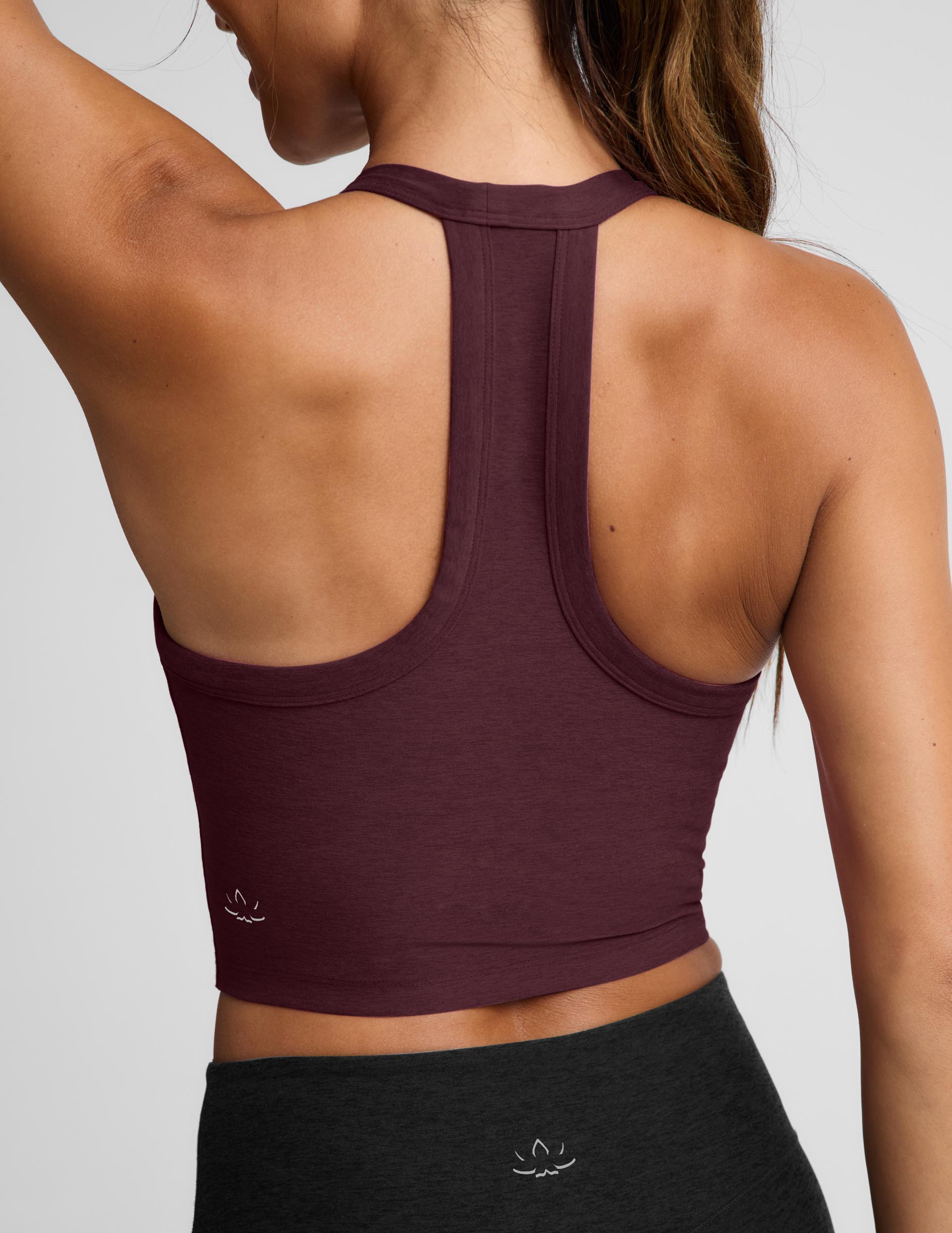 Spacedye™ On The Up Cropped Tank - Cabernet Heather