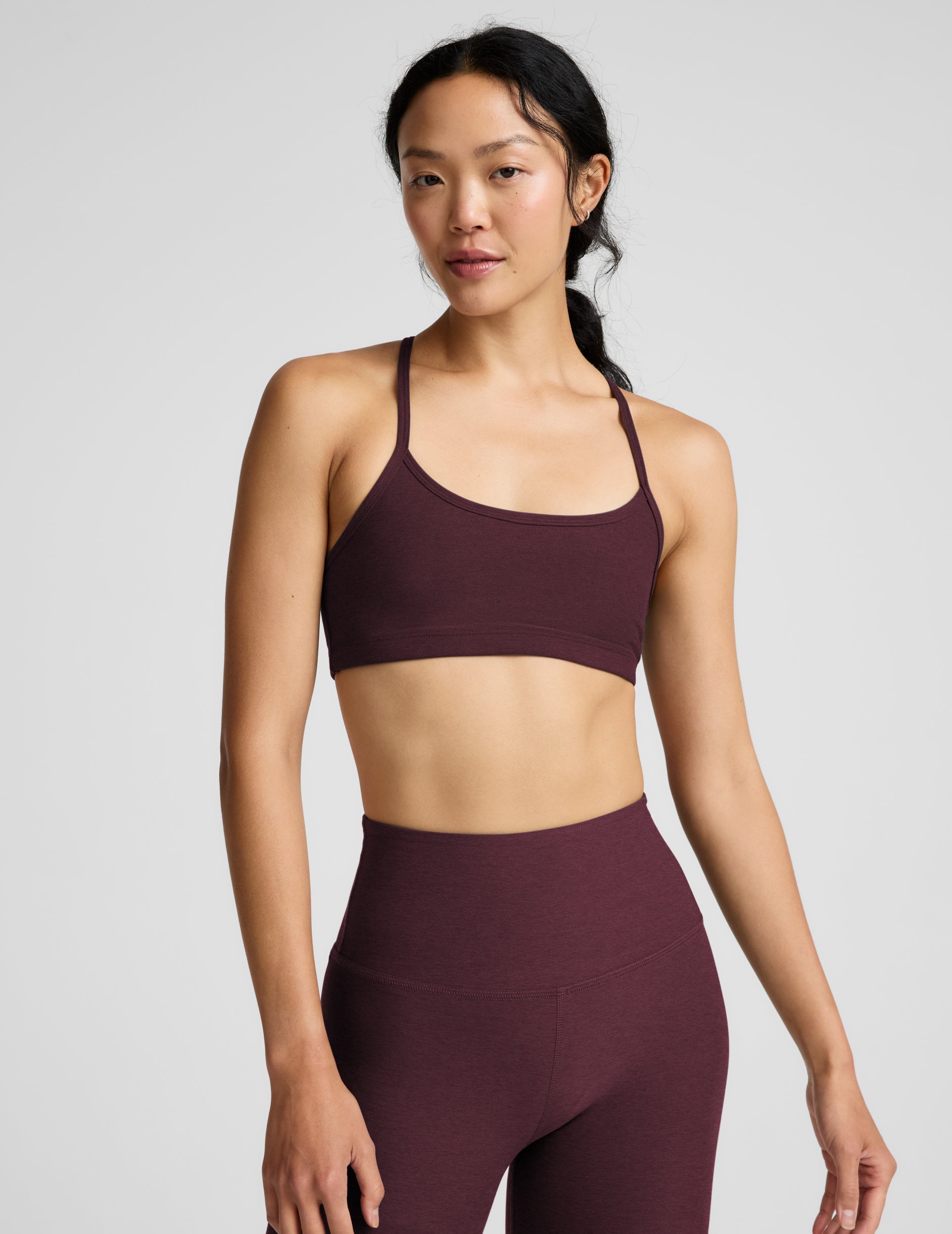 Spacedye™ Slim Racerback Bra - Cabernet Heather