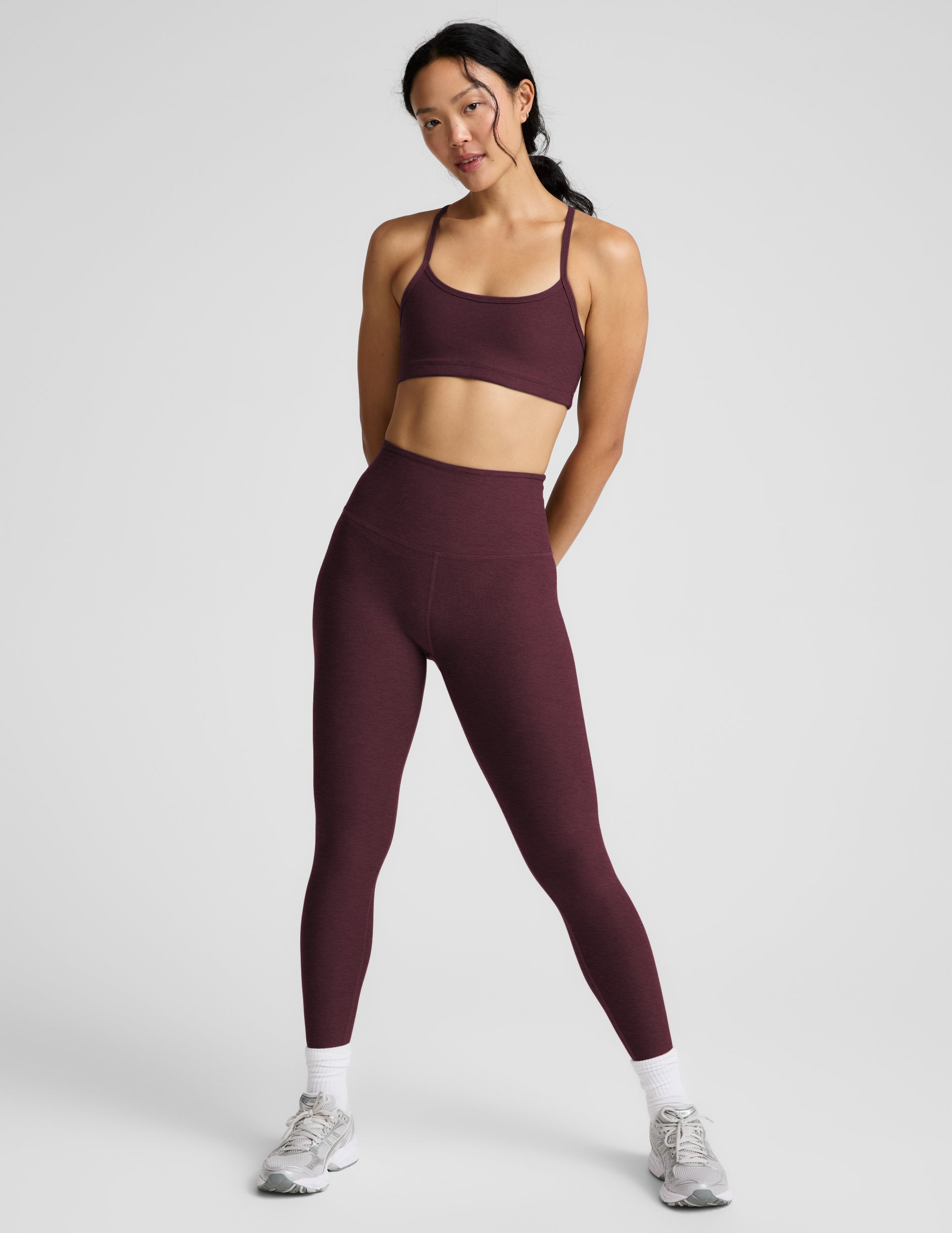 Spacedye™ Slim Racerback Bra - Cabernet Heather