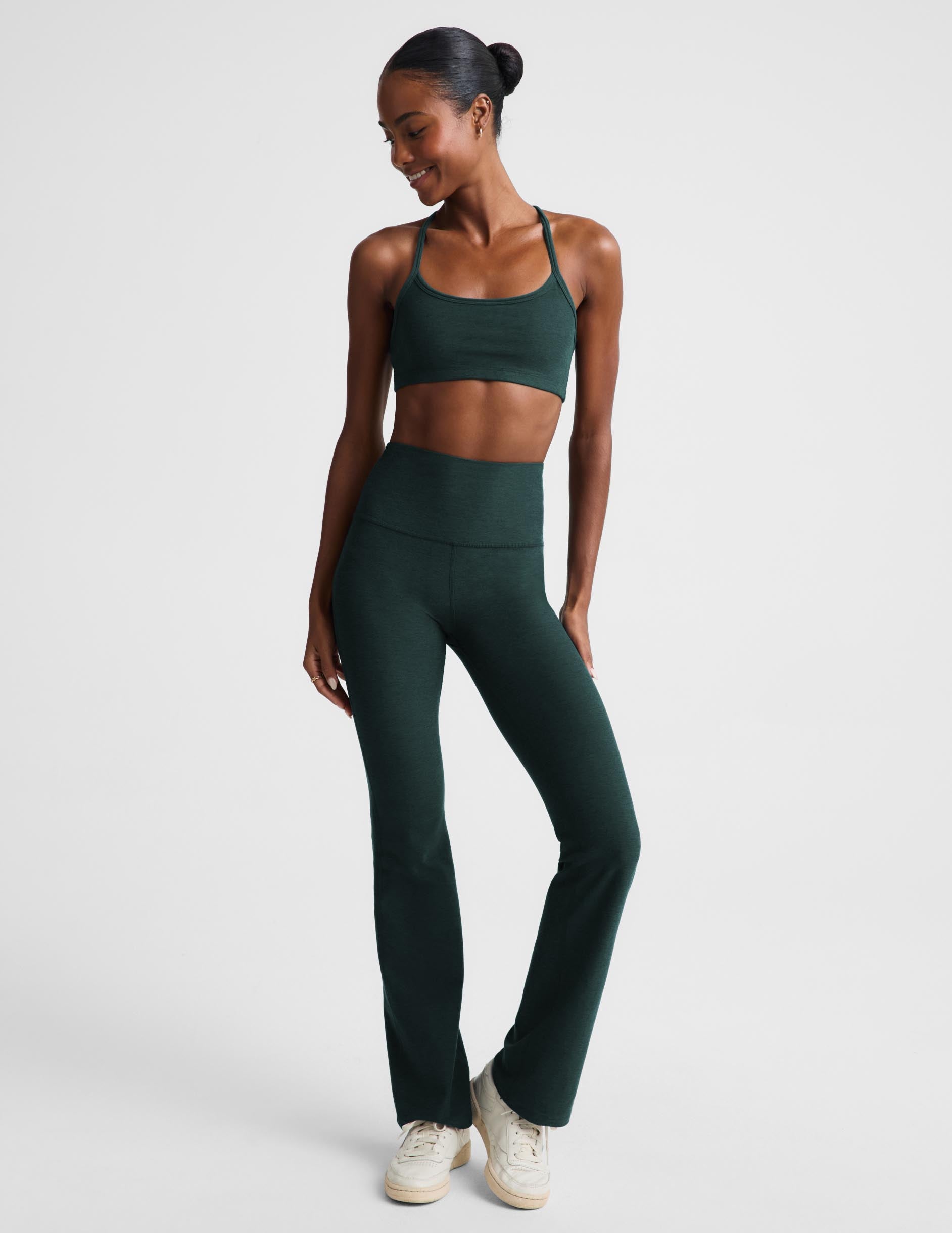 Spacedye™ Slim Racerback Bra - Dark Ivy Heather