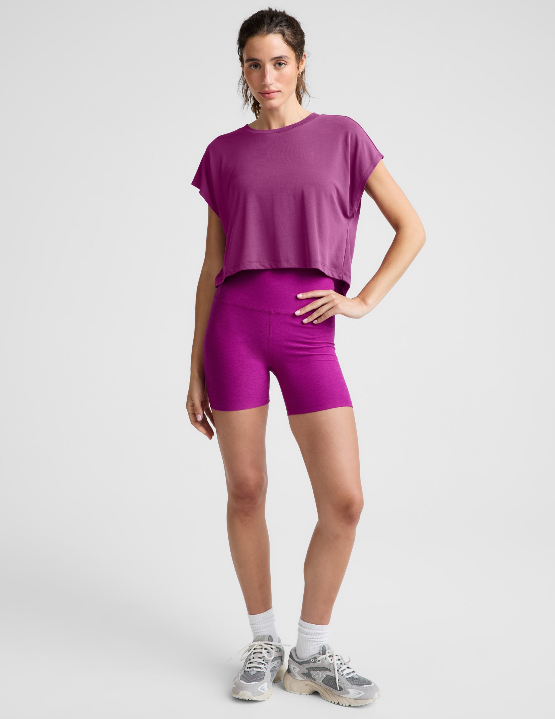 Studio Luxe Cropped Tee - Berry Bliss