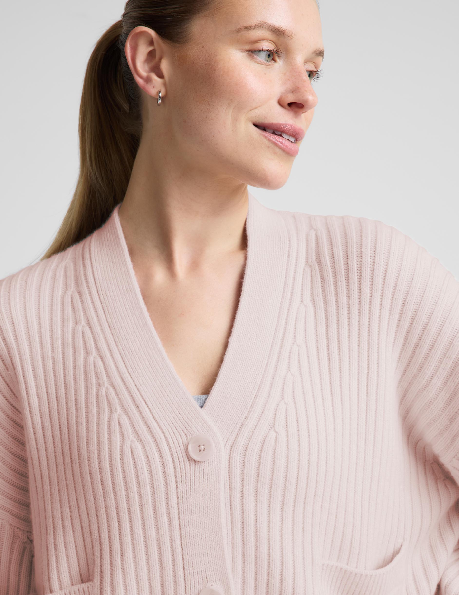 Wool Blend Cardigan - Soft Orchid
