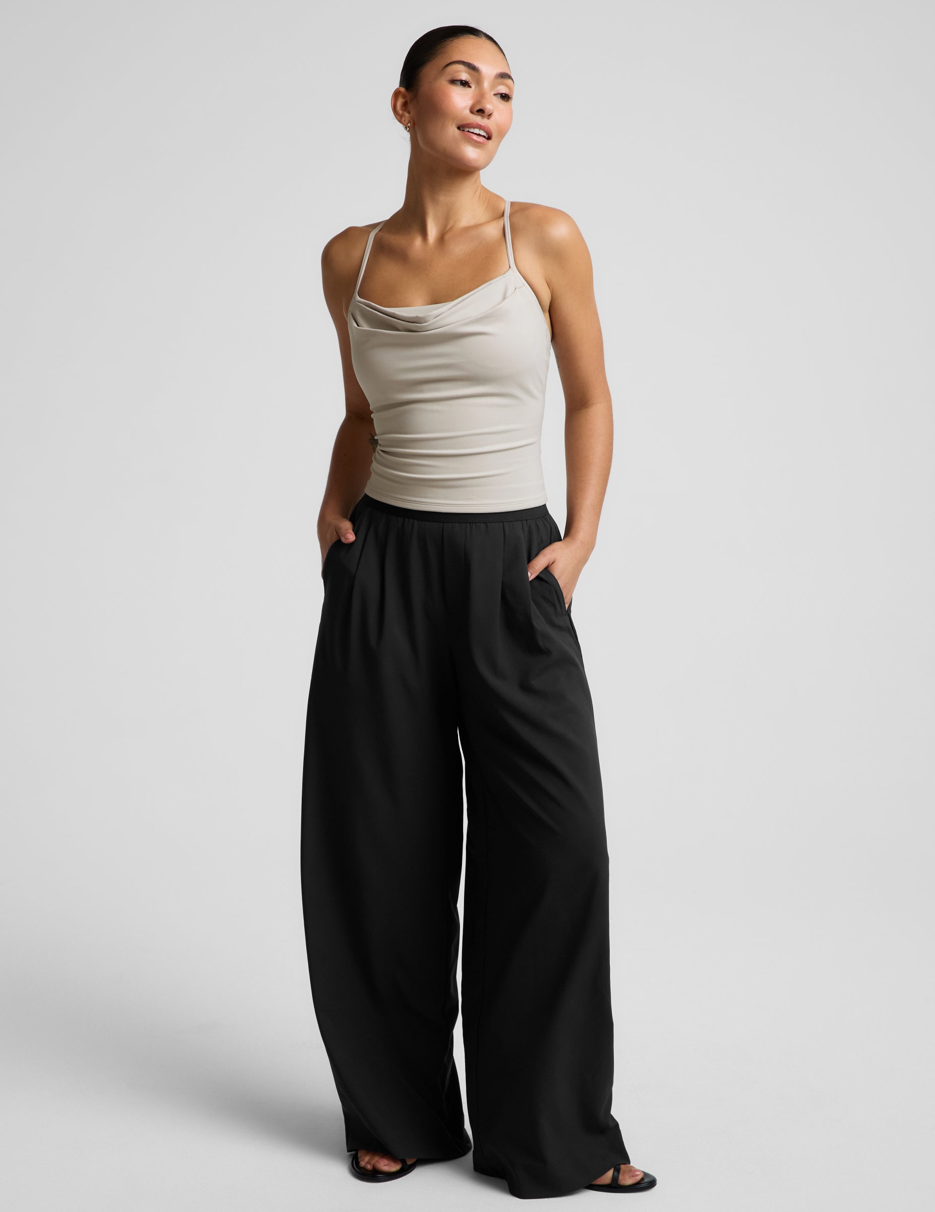 Cowl Neck Tank - Oat