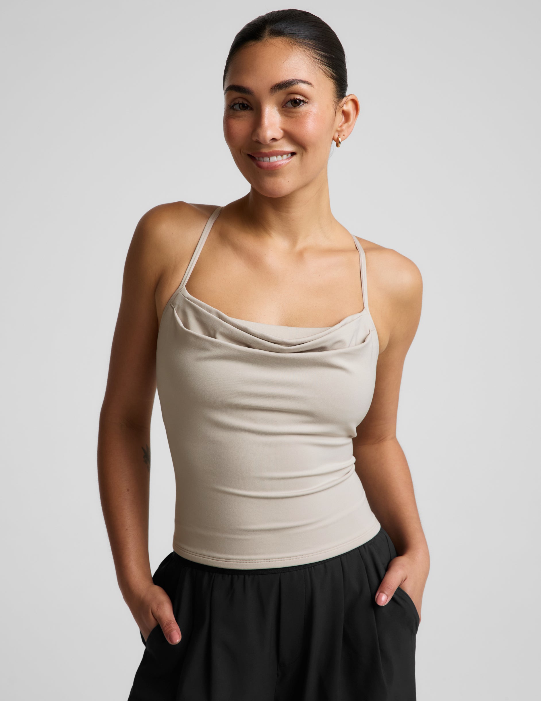Cowl Neck Tank - Oat