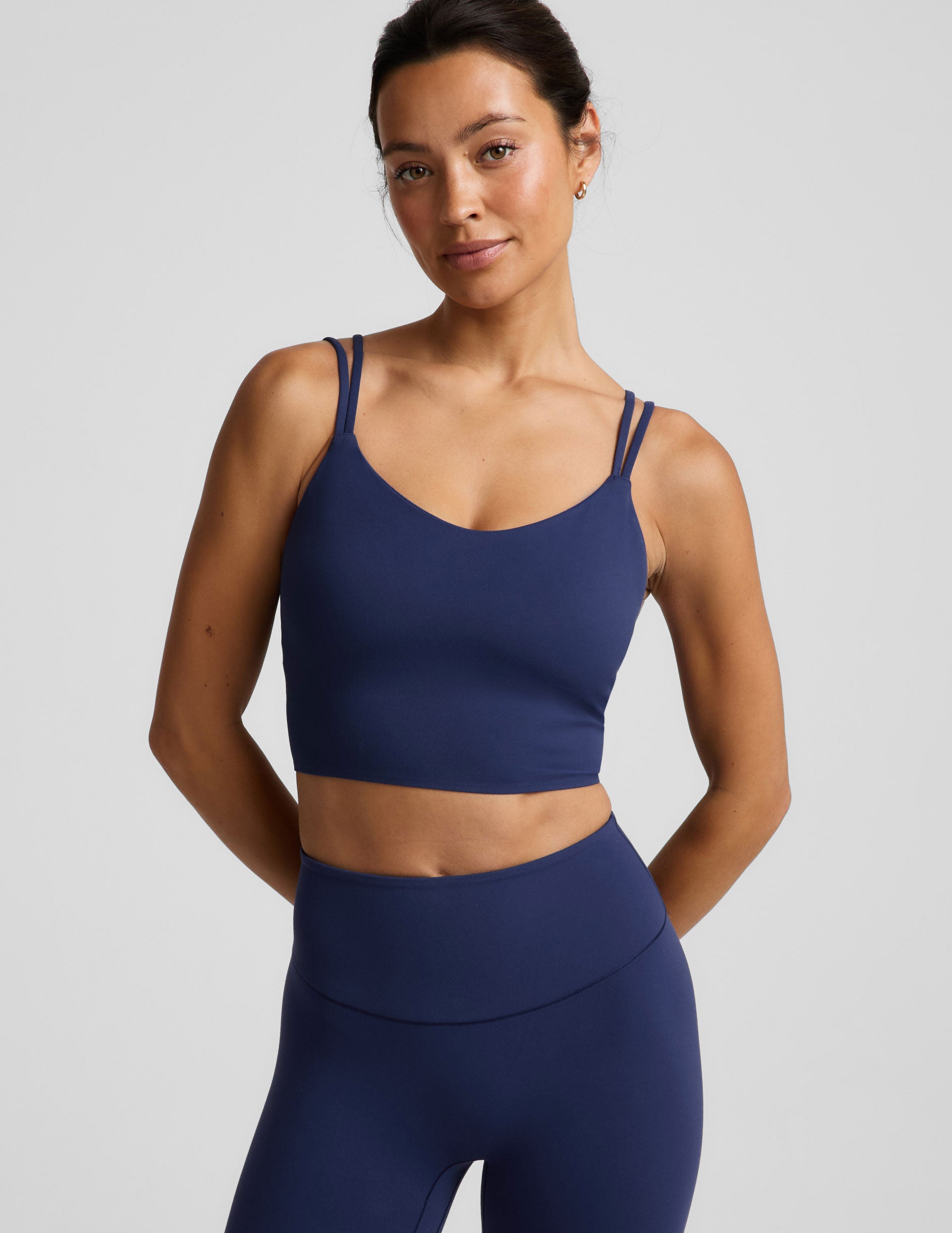 glowzone™ Strappy Cropped Tank - Deep Ocean