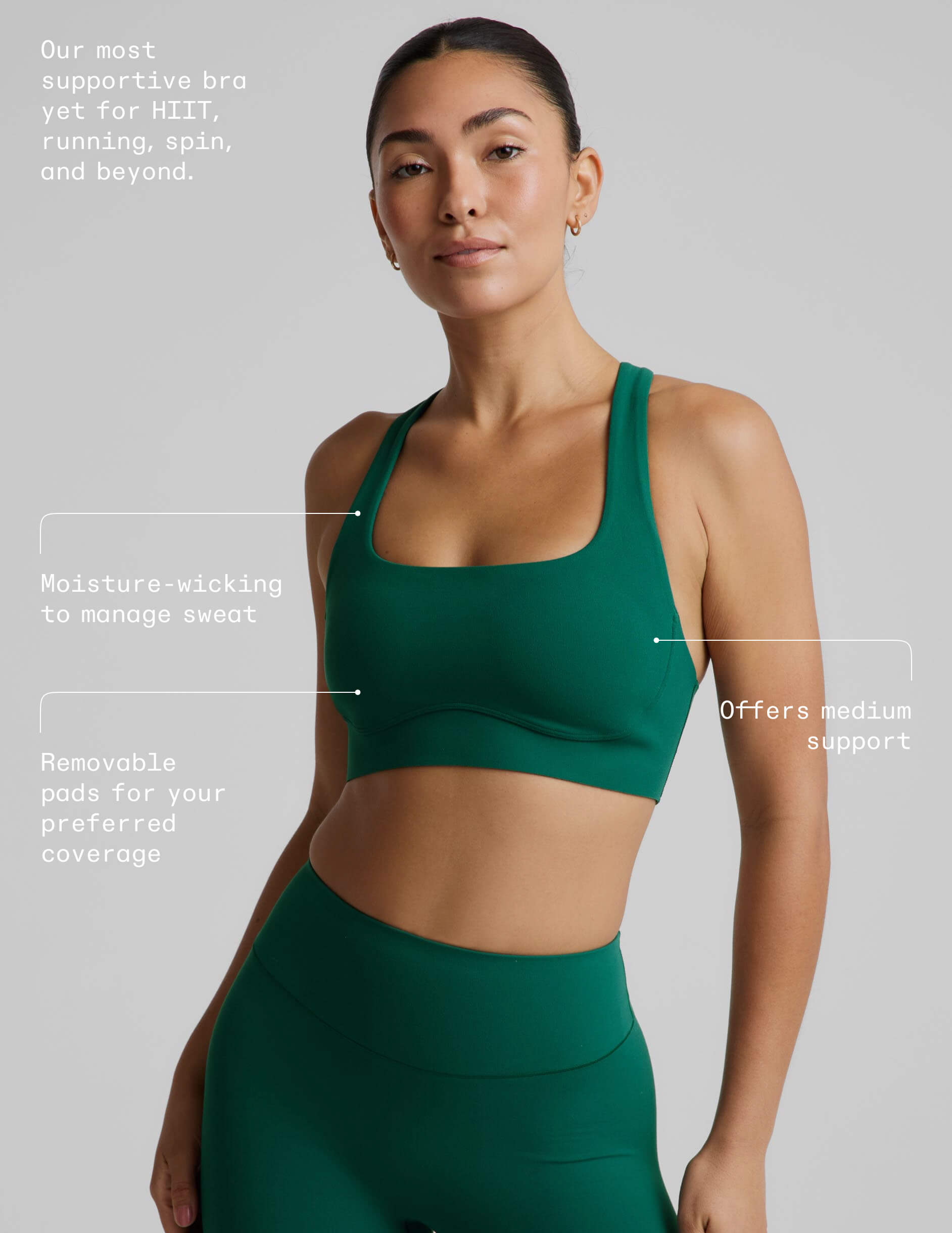 glowzone™ Medium Impact Bra - Legacy Pine