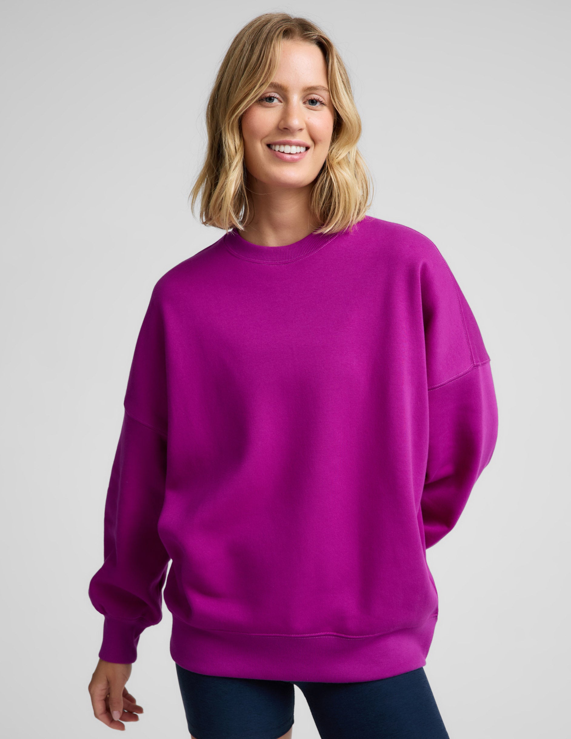 LuxeFleece 2.0™ Oversized Crewneck - Berry Bliss