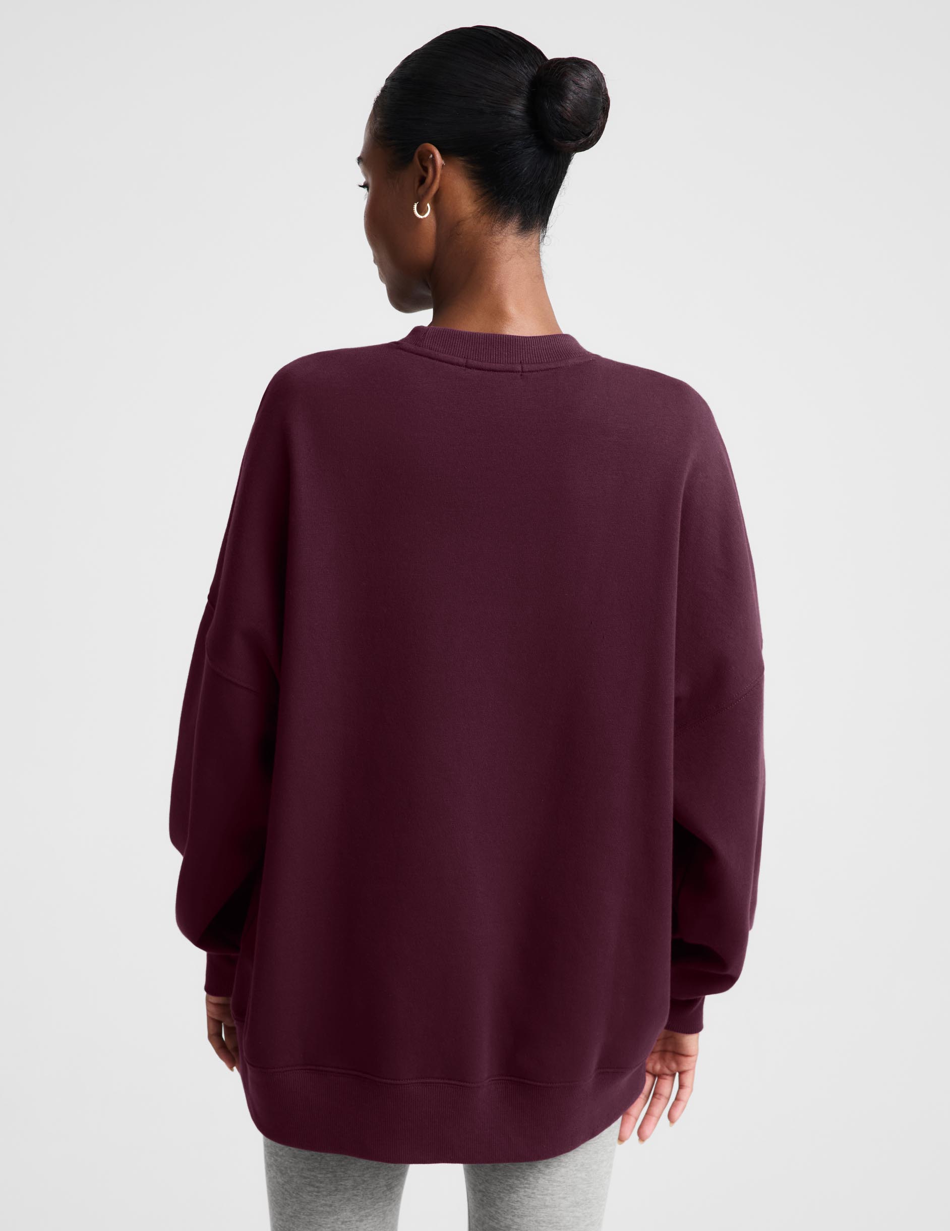 LuxeFleece 2.0™ Oversized Crewneck - Cabernet