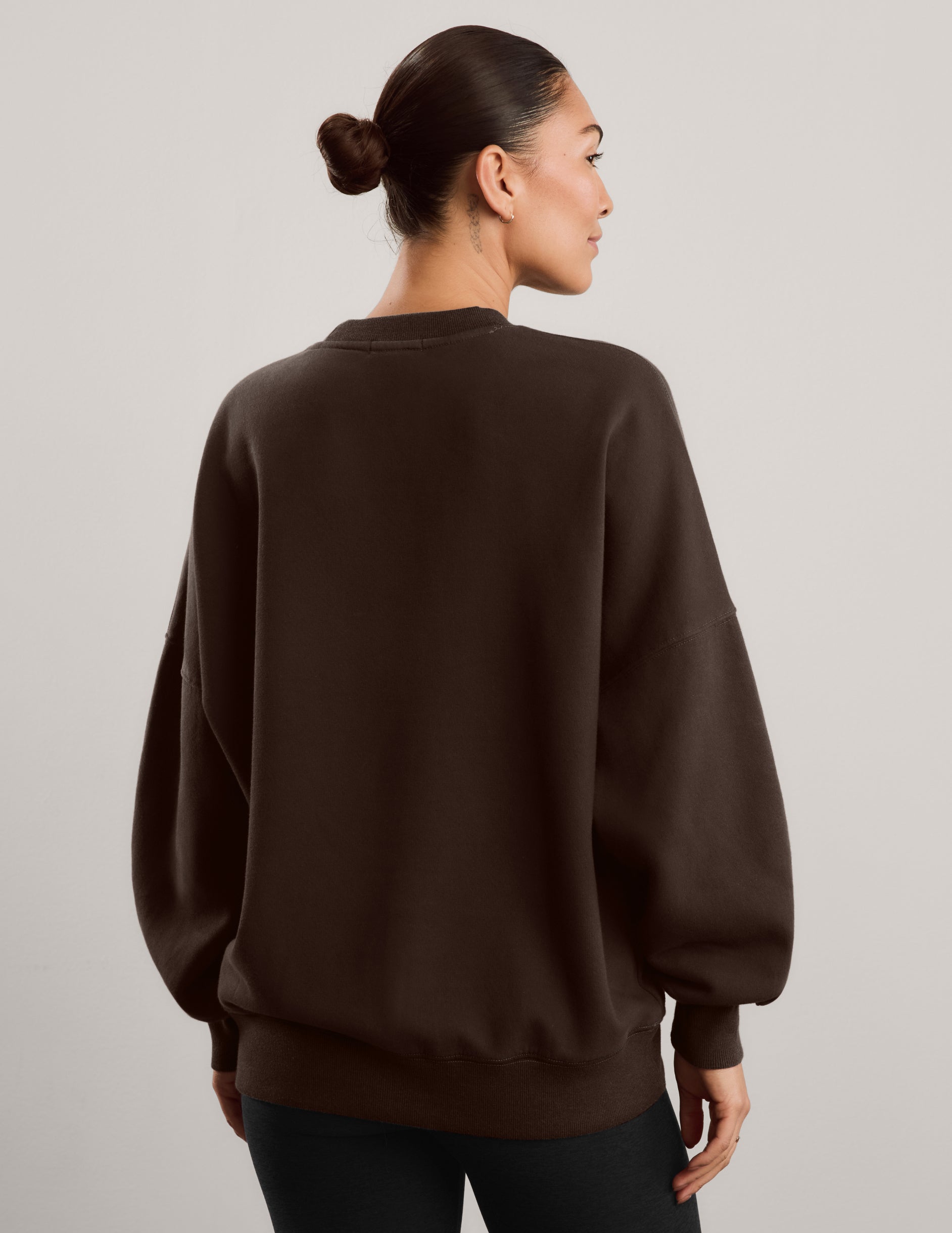 LuxeFleece 2.0™ Oversized Crewneck - Dark Chocolate