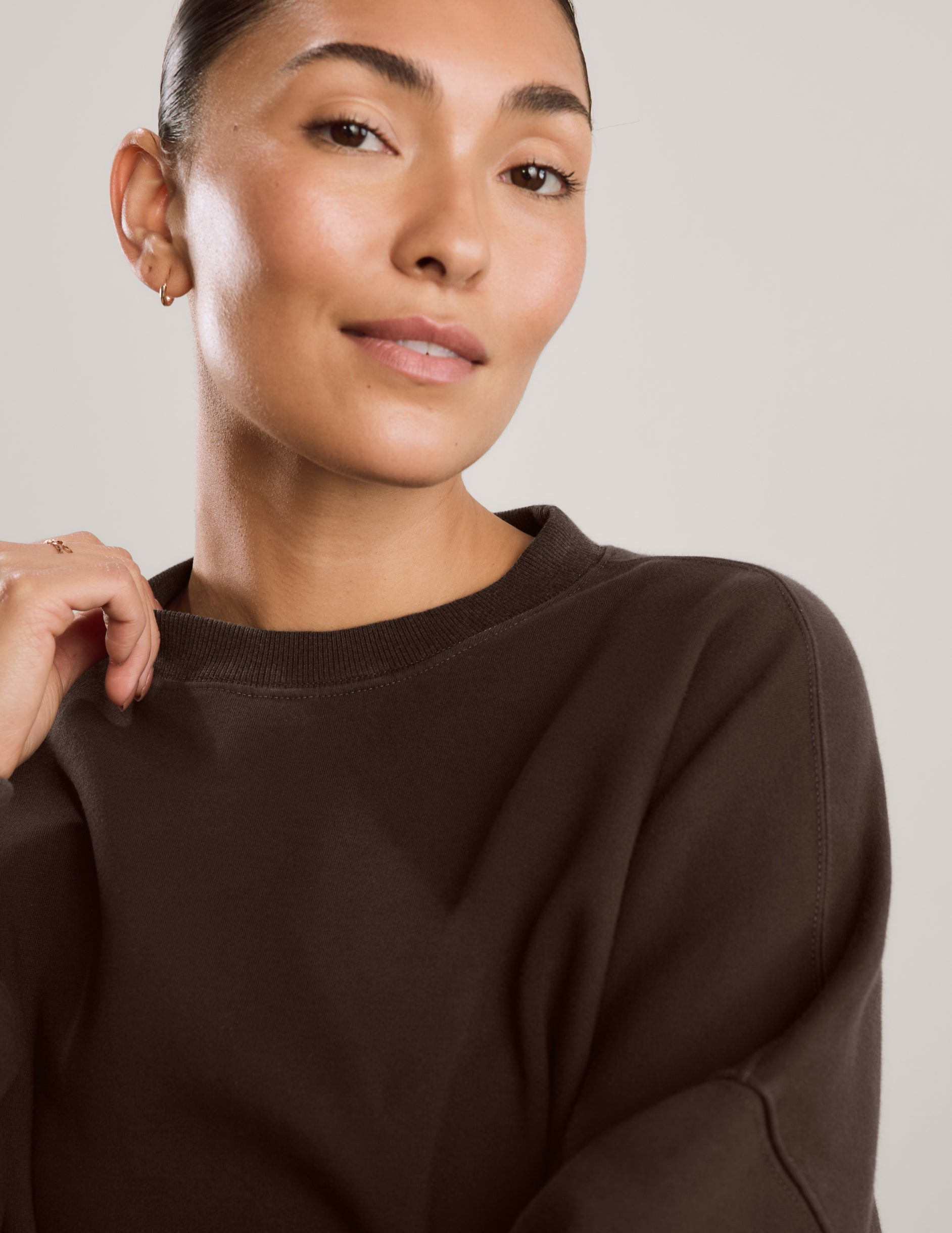 LuxeFleece 2.0™ Oversized Crewneck - Dark Chocolate