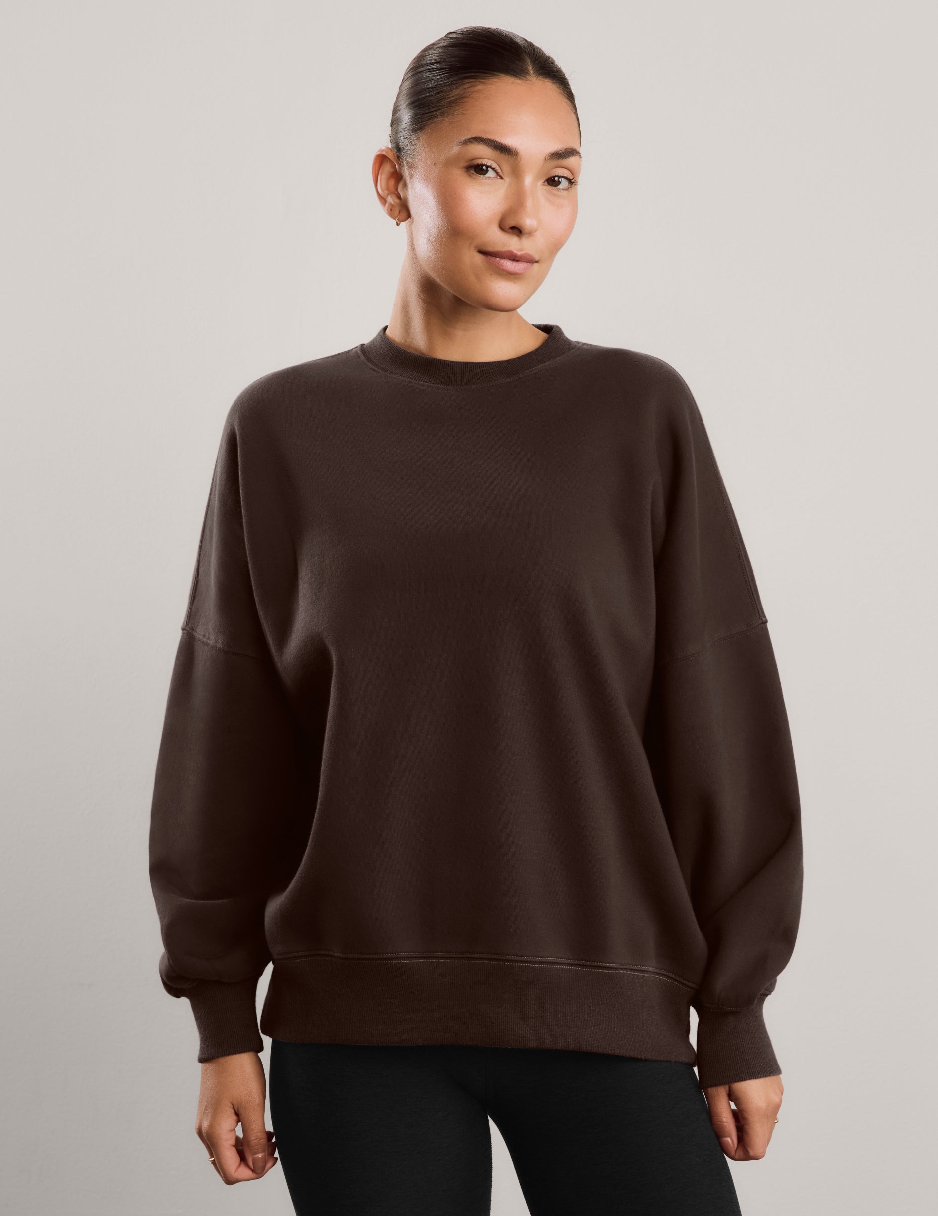 LuxeFleece 2.0™ Oversized Crewneck - Dark Chocolate