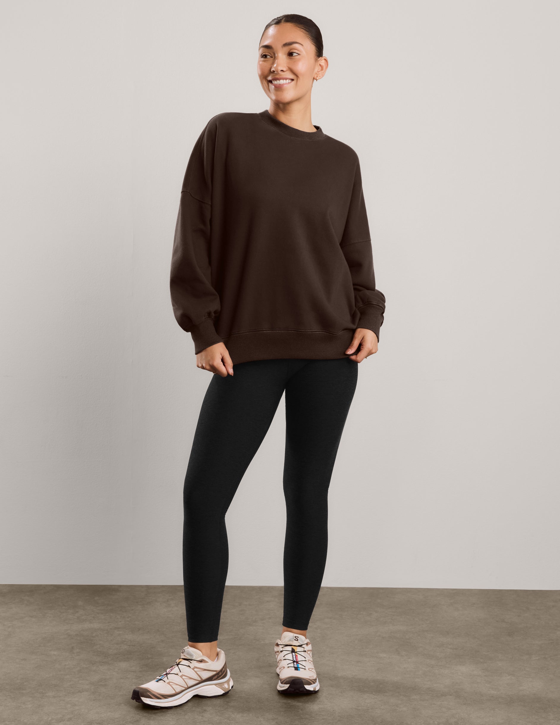 LuxeFleece 2.0™ Oversized Crewneck - Dark Chocolate