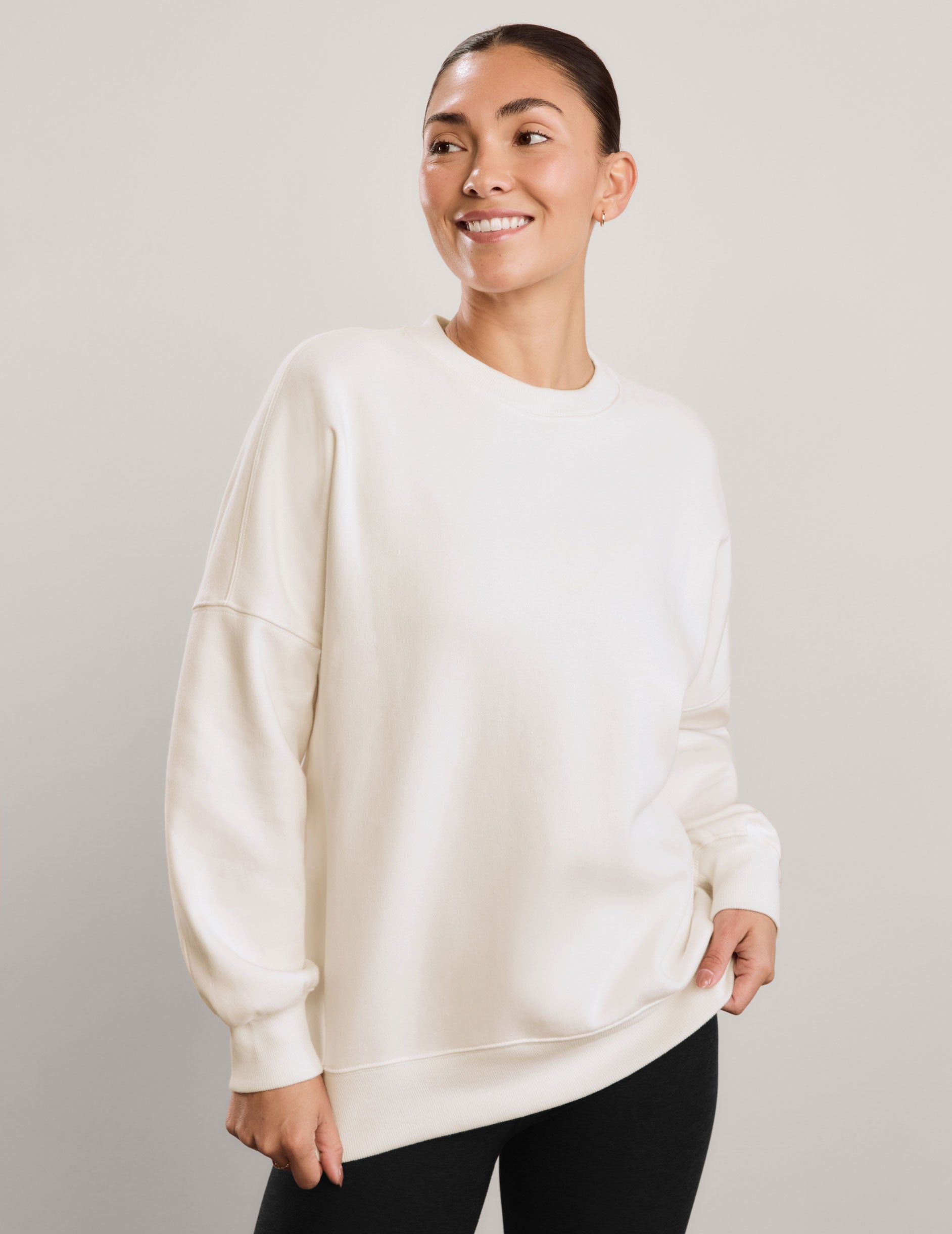 LuxeFleece 2.0 Oversized Crewneck - Fresh Snow