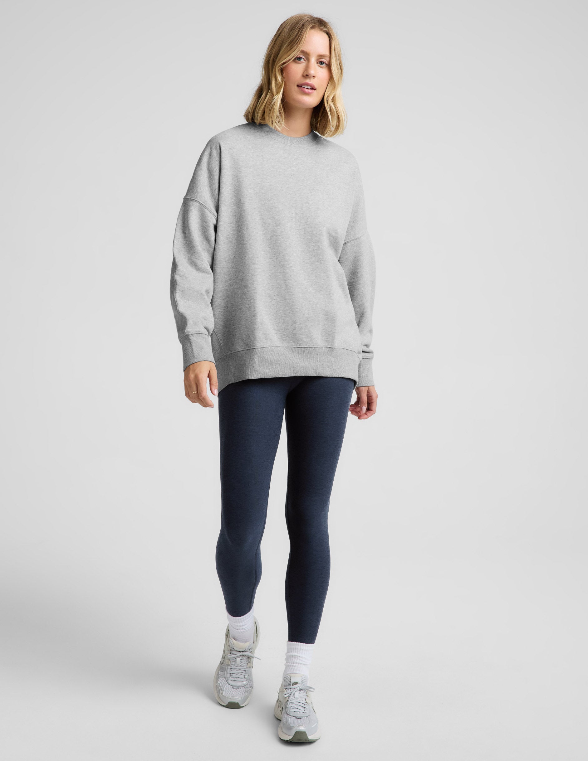 LuxeFleece 2.0™ Oversized Crewneck - Heather Gray
