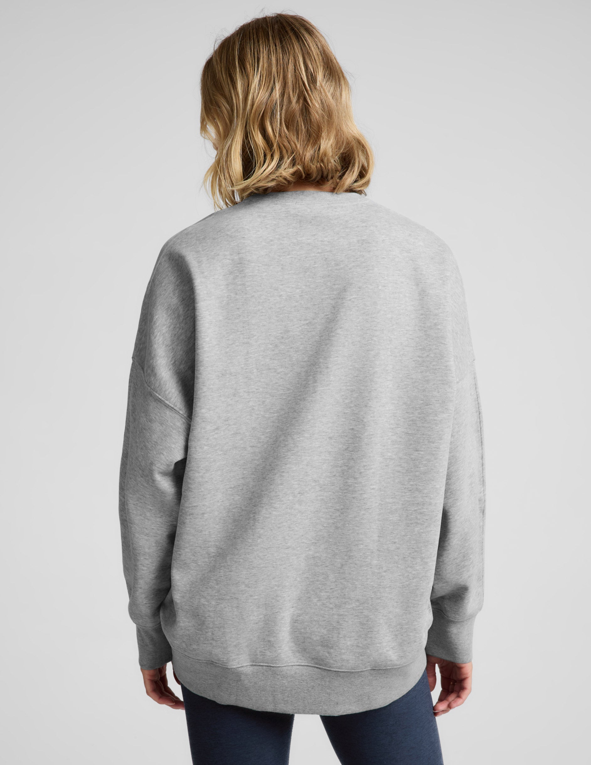 LuxeFleece 2.0™ Oversized Crewneck - Heather Gray