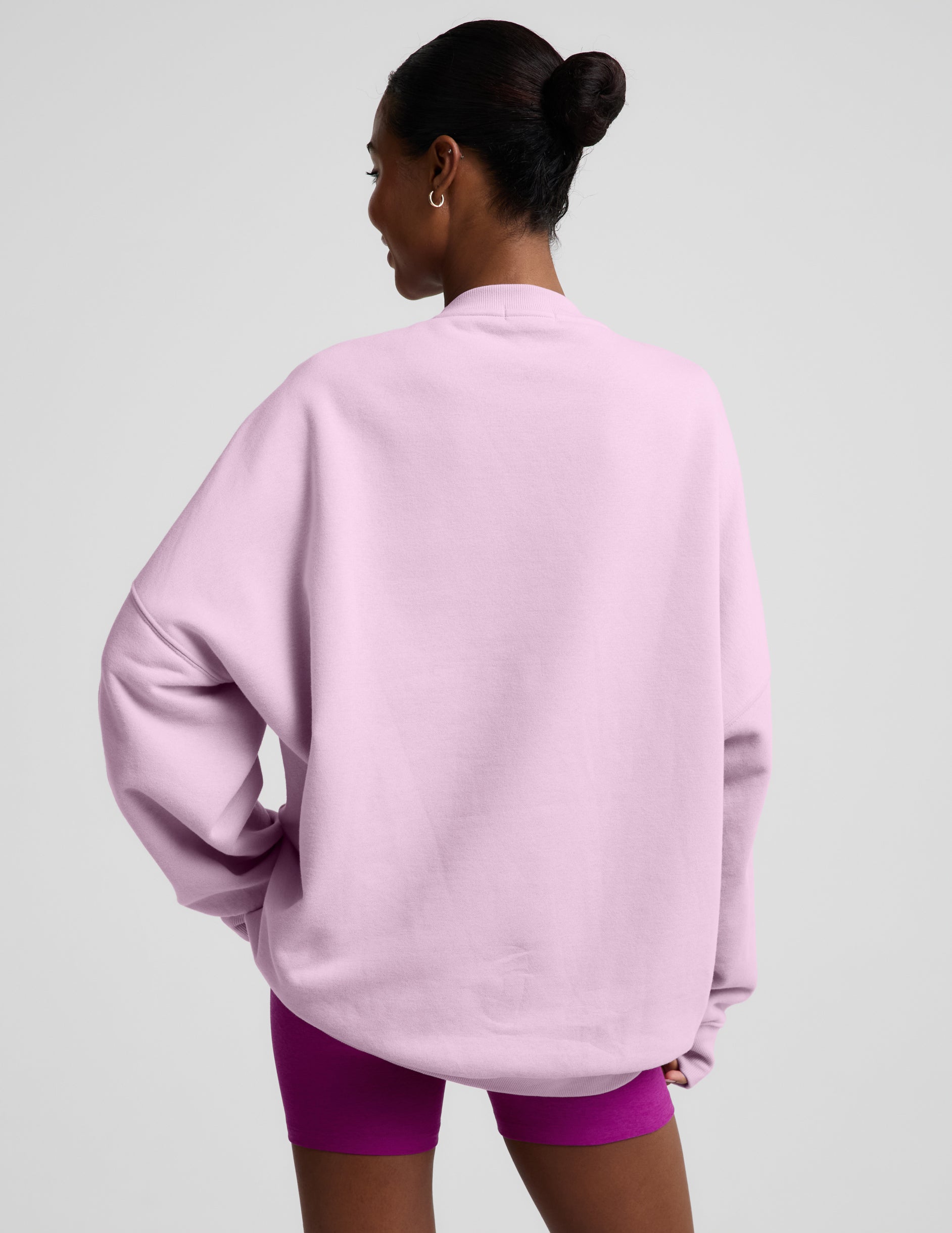 LuxeFleece 2.0™ Oversized Crewneck - Lavender Cream