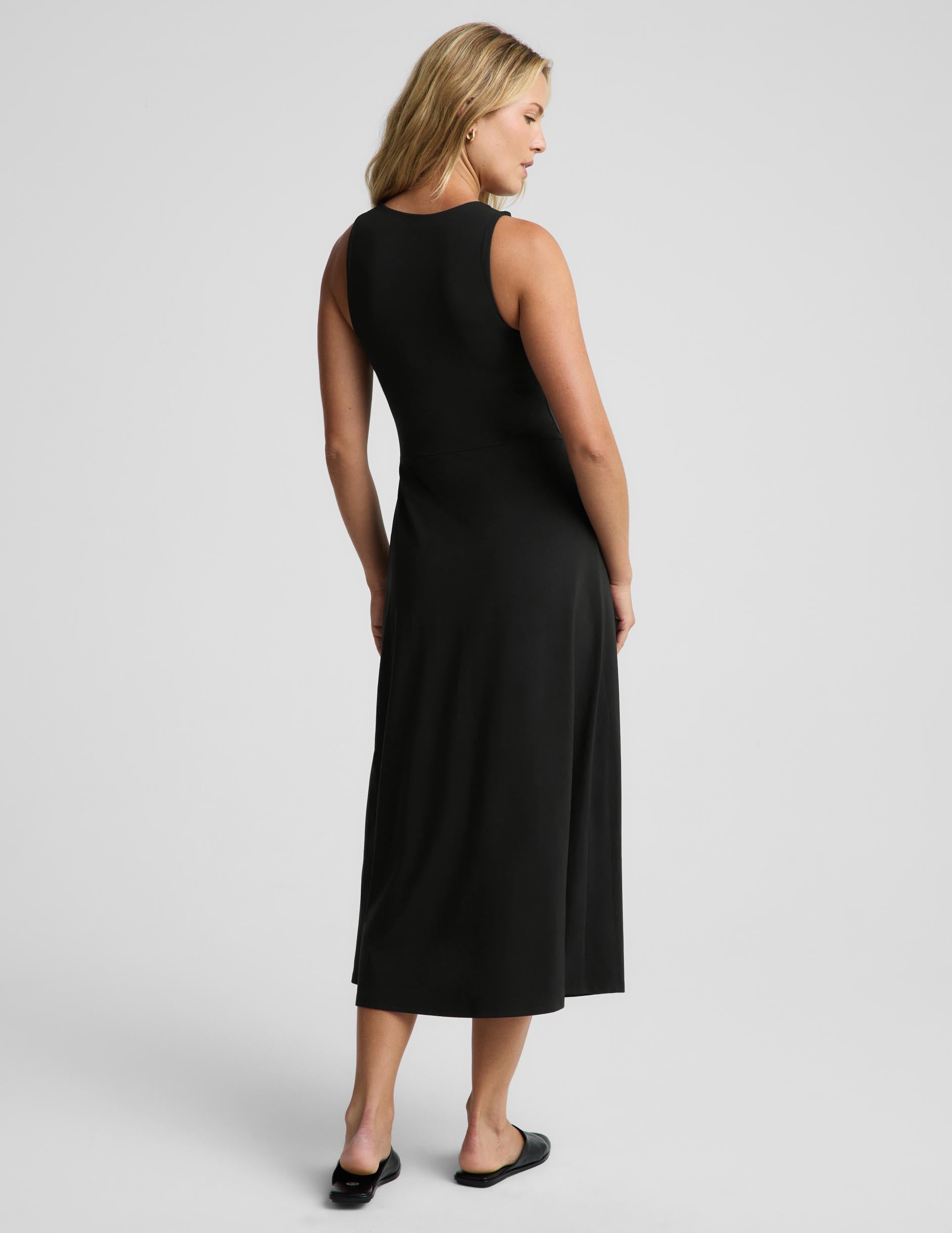 That's A Wrap Midi Dress - Black