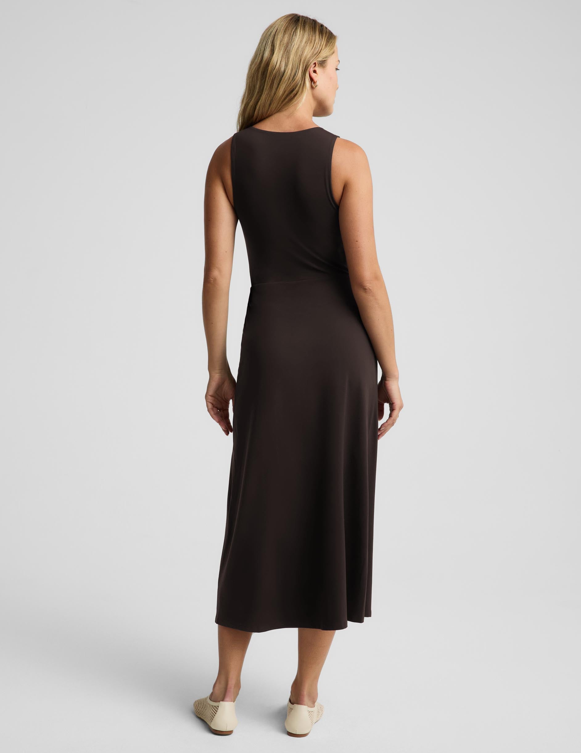 That's A Wrap Midi Dress - Dark Chocolate