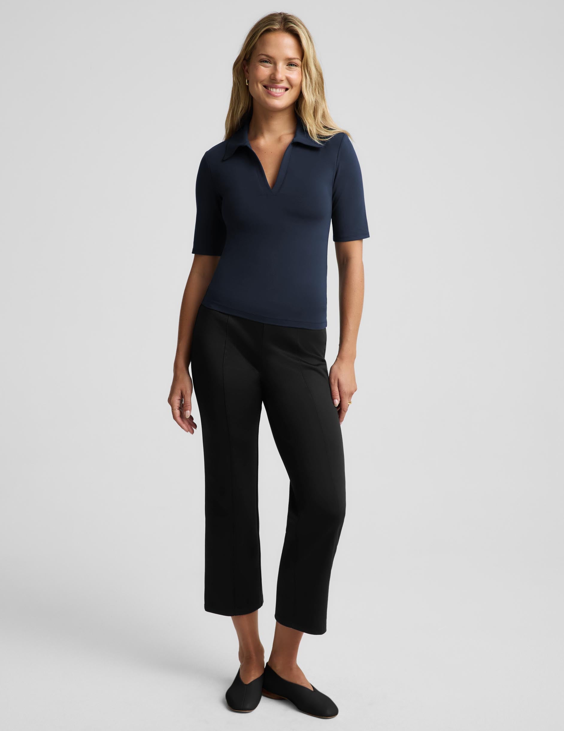 Sport Active V-Neck Polo - Nocturnal Navy