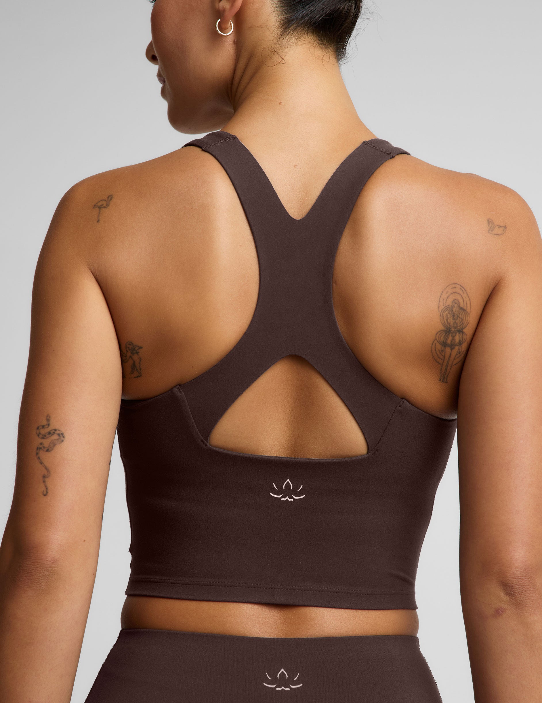 glowzone™ Medium Impact Cropped Tank - Cocoa Plum