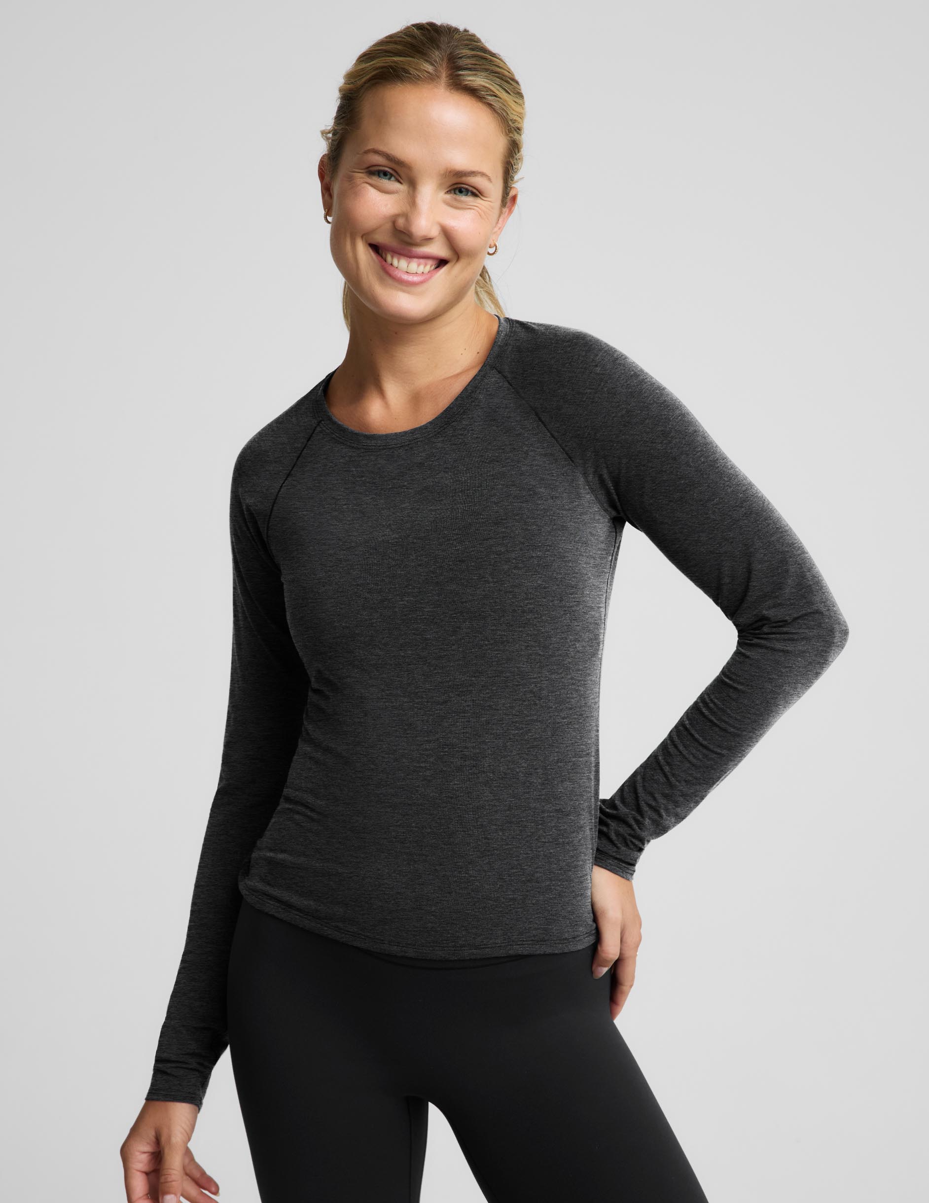 Breezeweight Active Long Sleeve - Faded Black