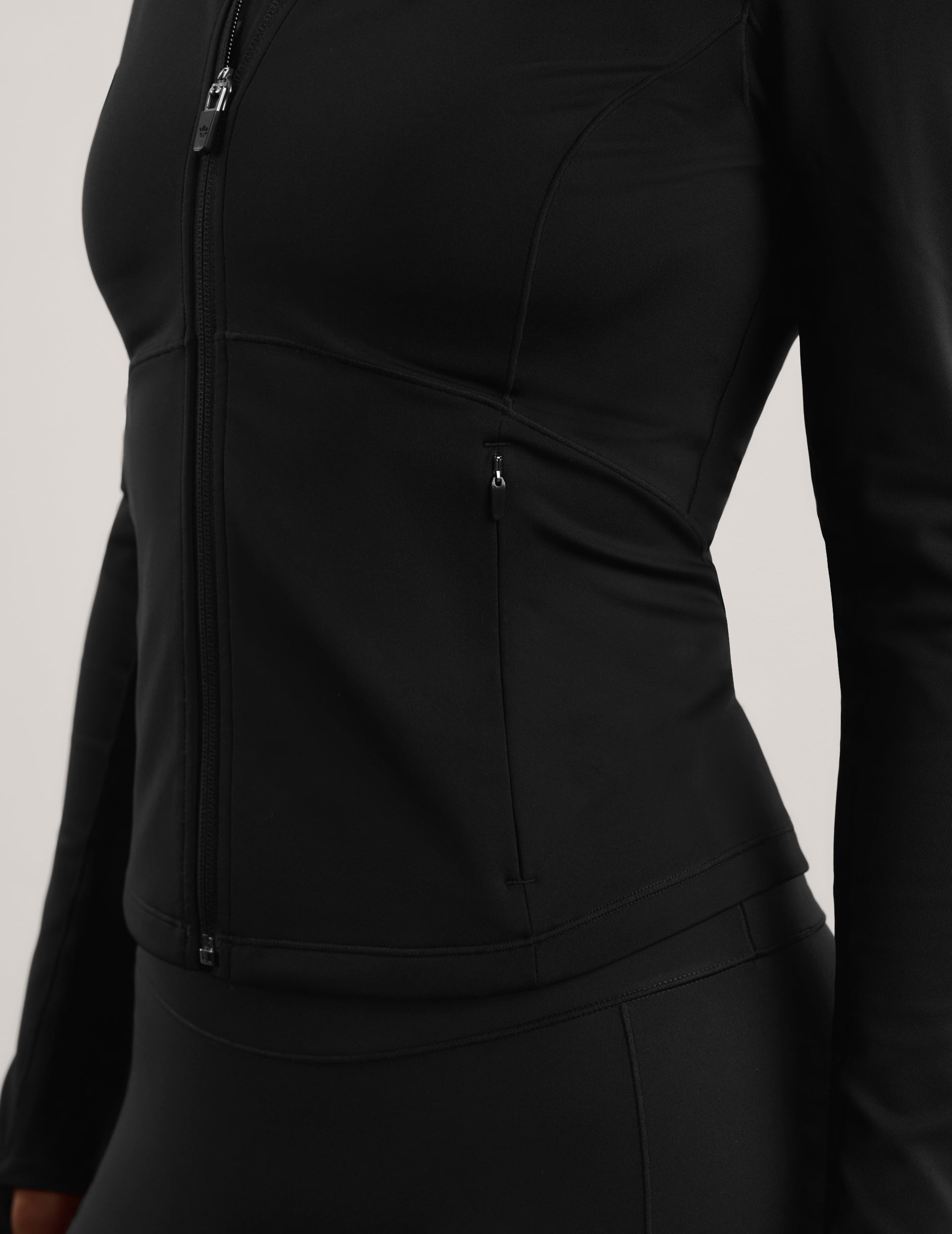 Pacer Fleece-Backed Full Zip Jacket - Black