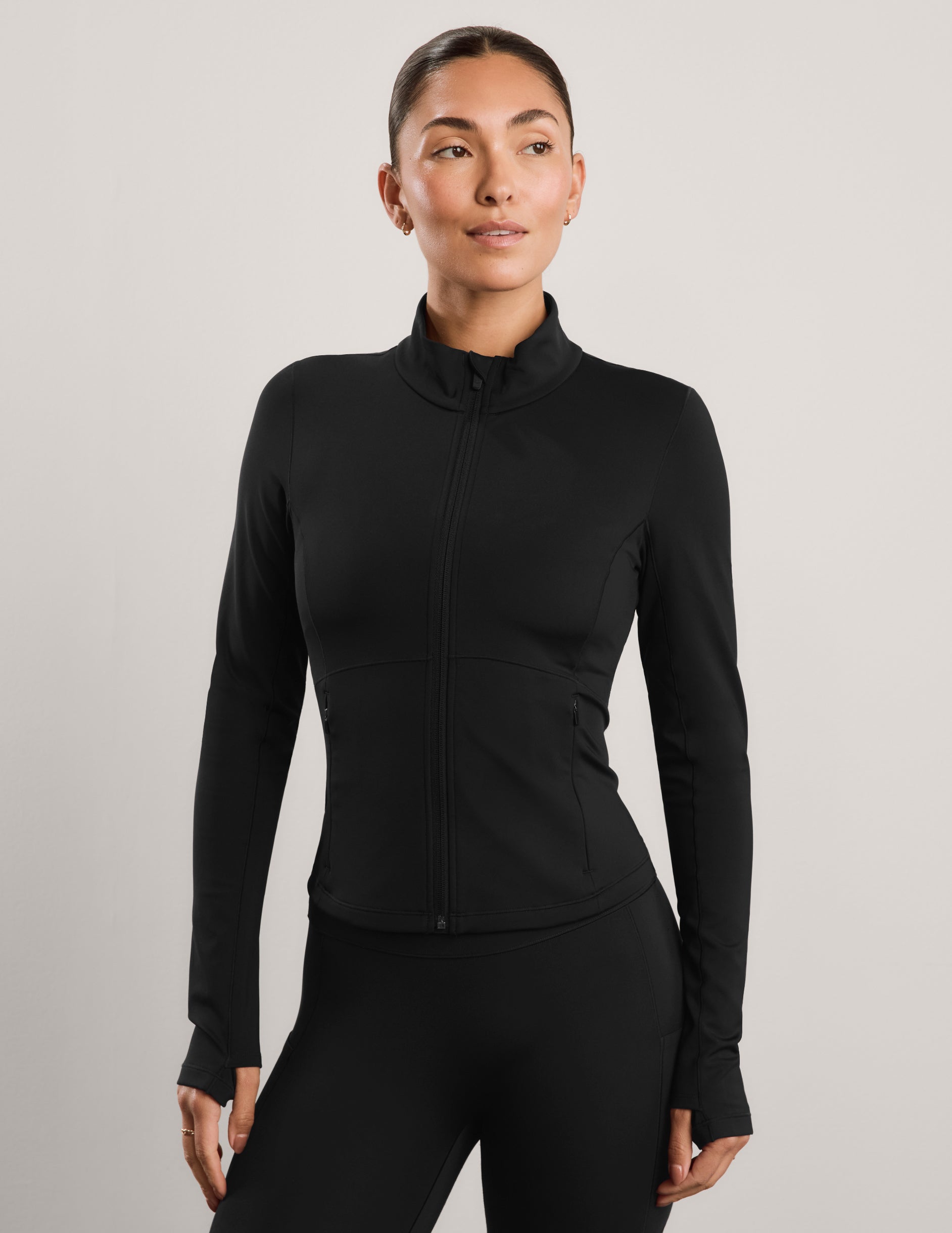Pacer Fleece-Backed Full Zip Jacket - Black