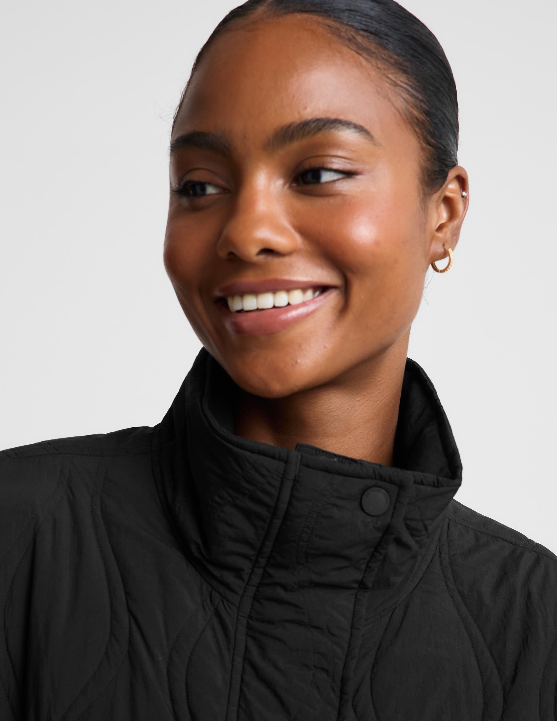 Roam Quilted Lightweight Jacket - Black
