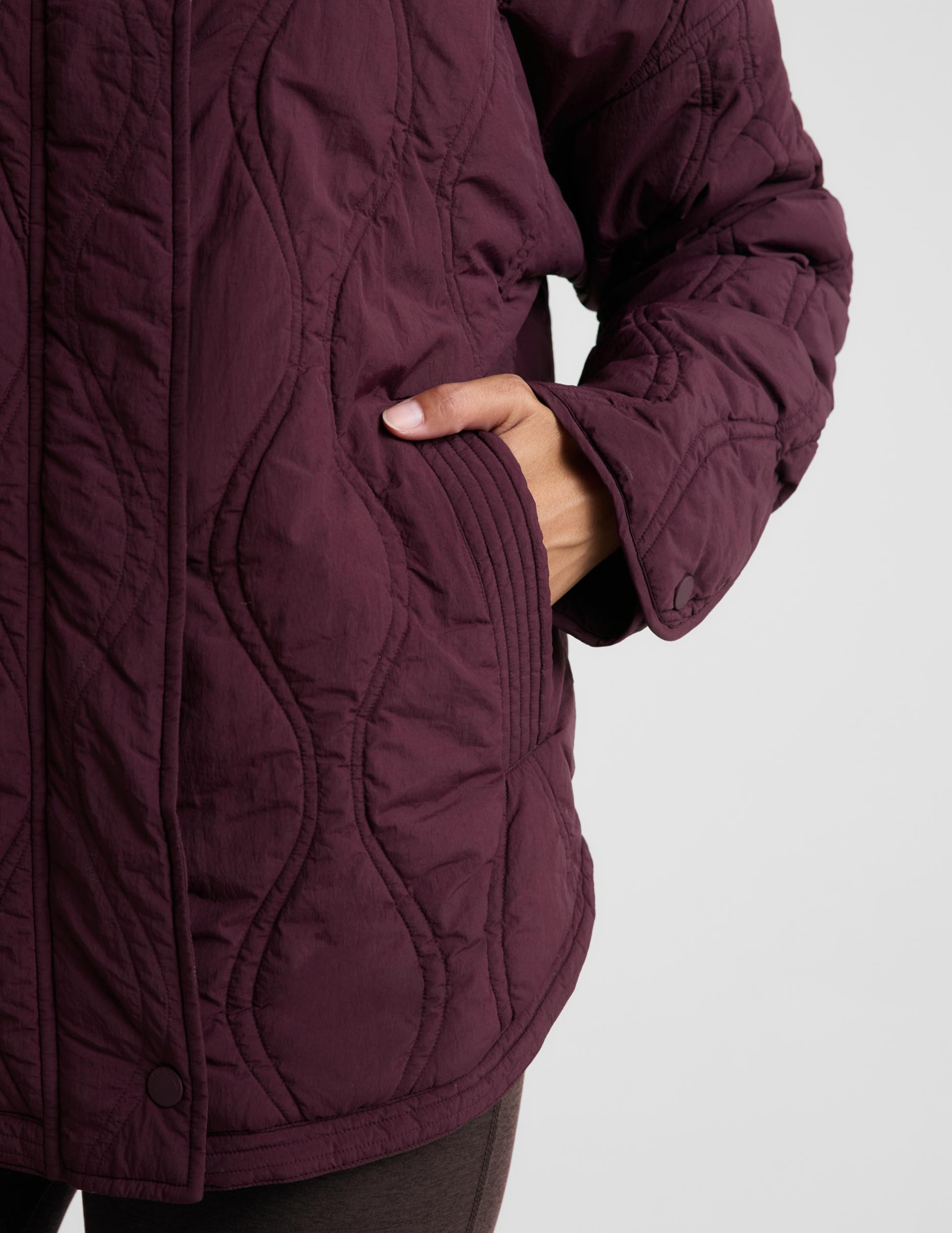 Roam Quilted Lightweight Jacket - Cabernet