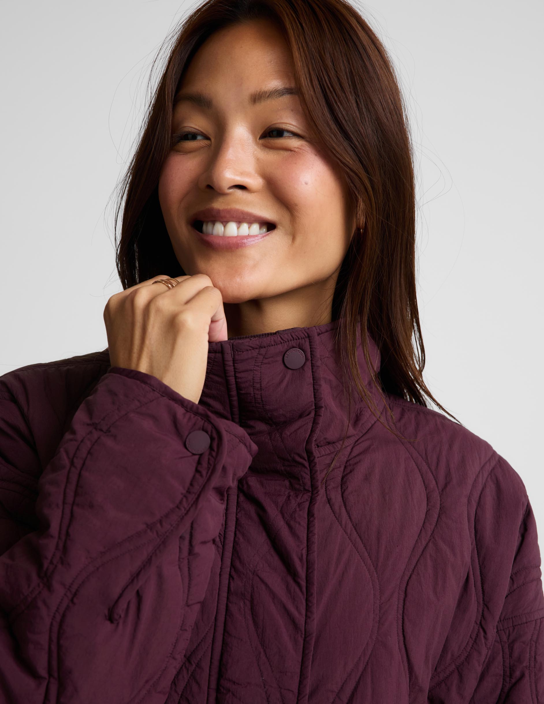 Roam Quilted Lightweight Jacket - Cabernet